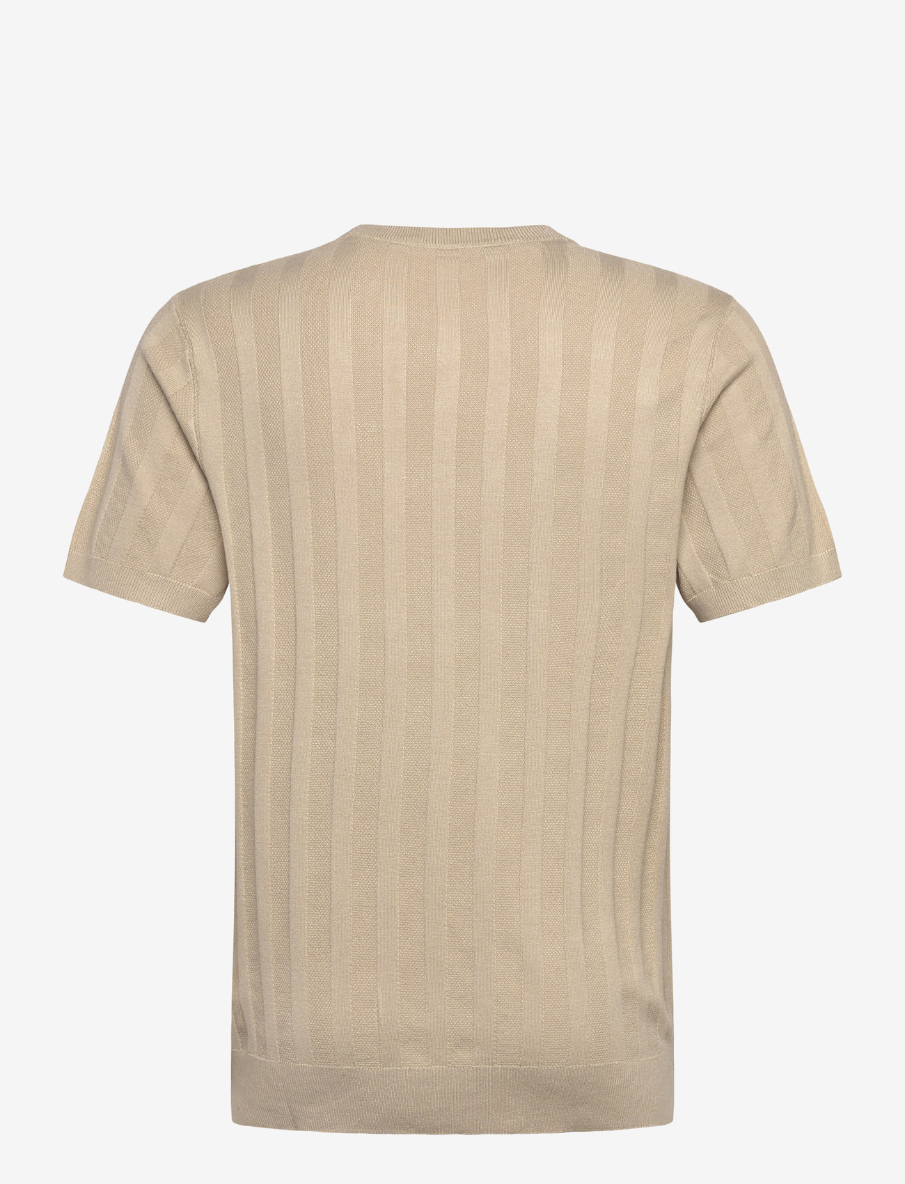 Lindbergh - Knitted crew neck t-shirt - t-shirts à manches courtes - stone - 2