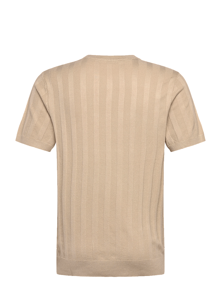 Lindbergh - Knitted crew neck t-shirt - kurzärmelig - stone - 2