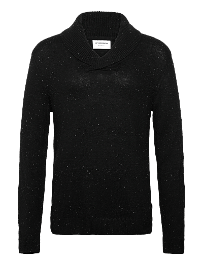 Nep-Yarn Shawl Collar Knit - V-Hals