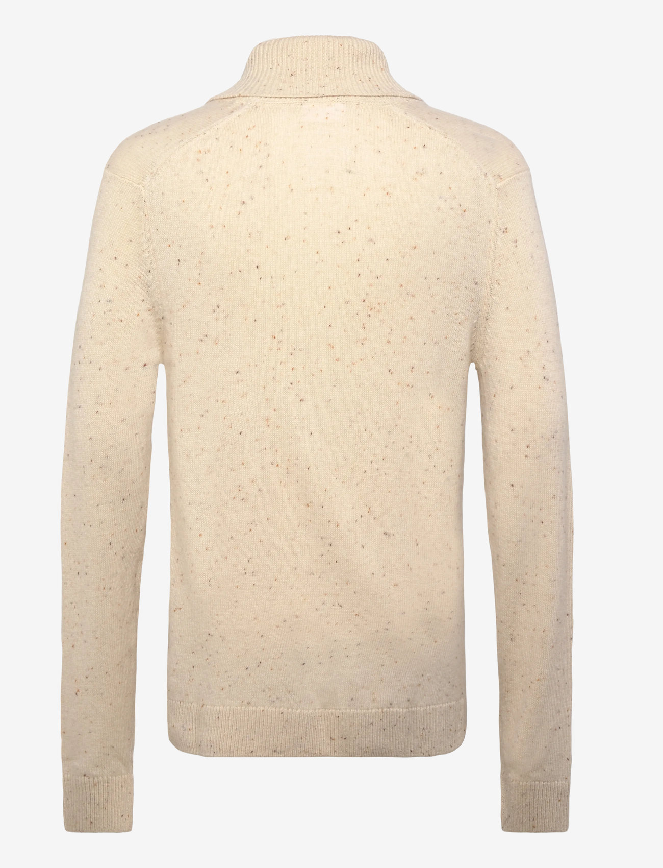 Lindbergh - Nep-yarn shawl collar knit - v-hals - ecru - 1