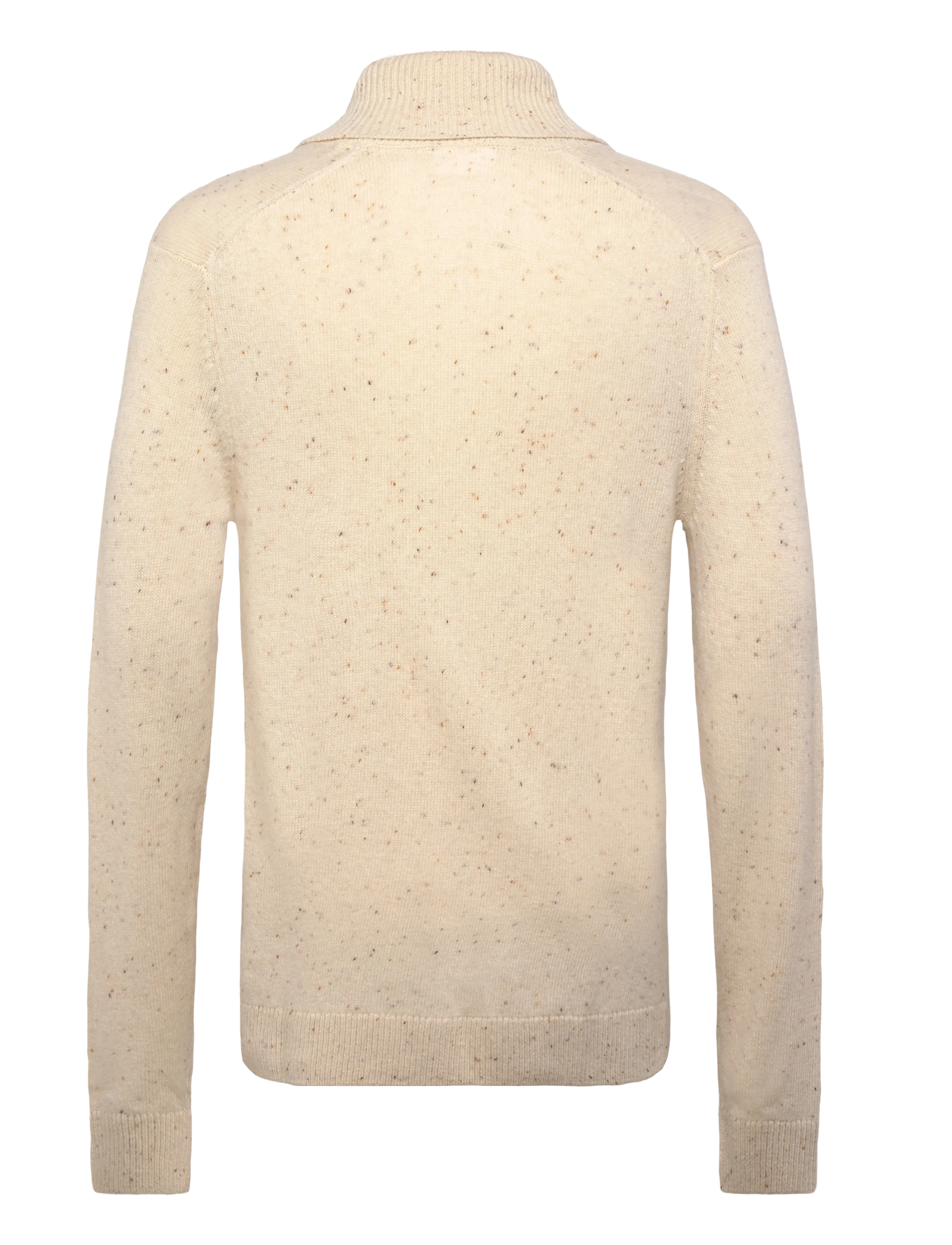 Lindbergh - Nep-yarn shawl collar knit - v-hals - ecru - 1