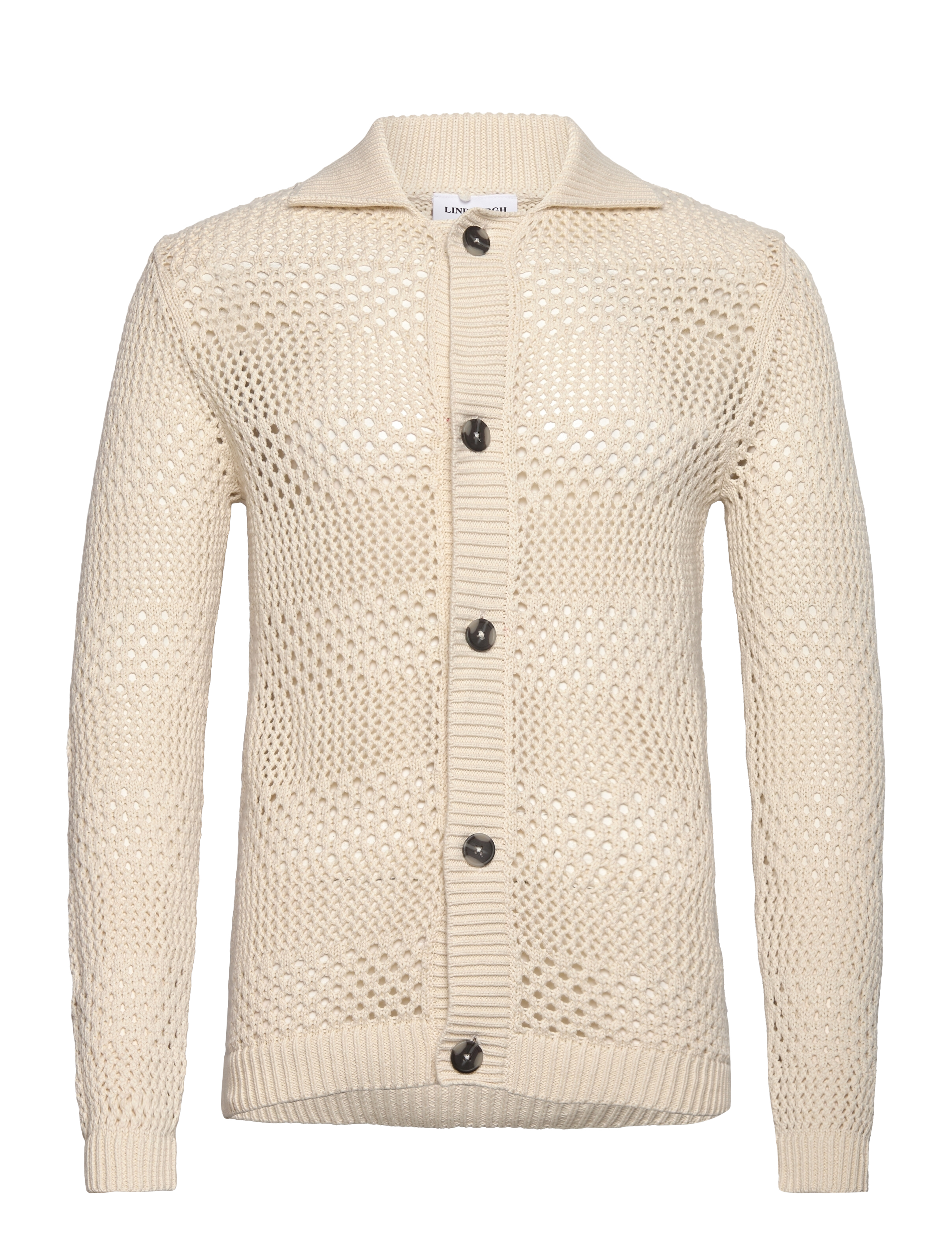 LINDBERGH Crochet Cardigan Cream - S - Herren