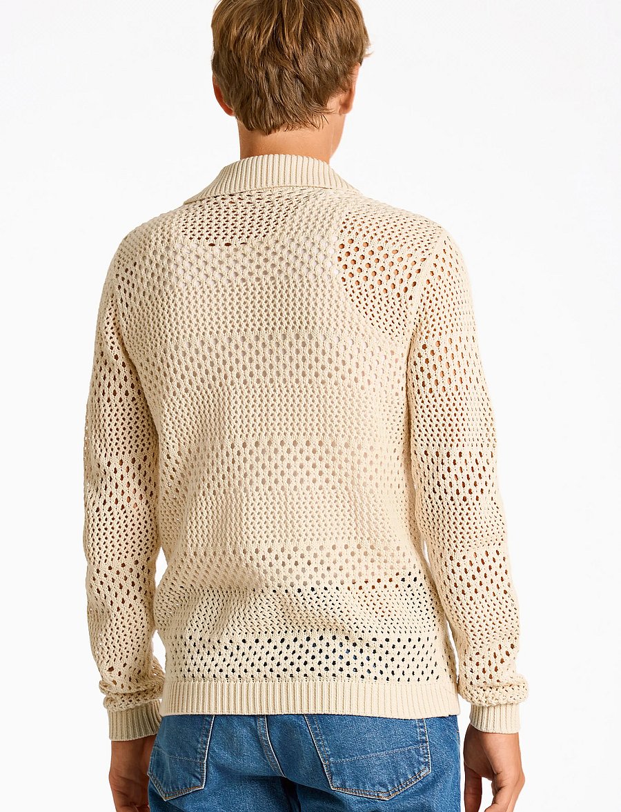 Lindbergh - Crochet cardigan - cardigans - pearl white - 3