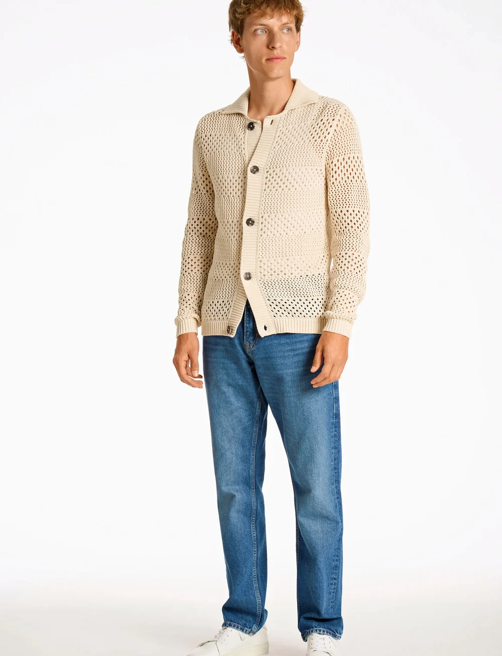 Lindbergh - Crochet cardigan - cardigans - pearl white - 4