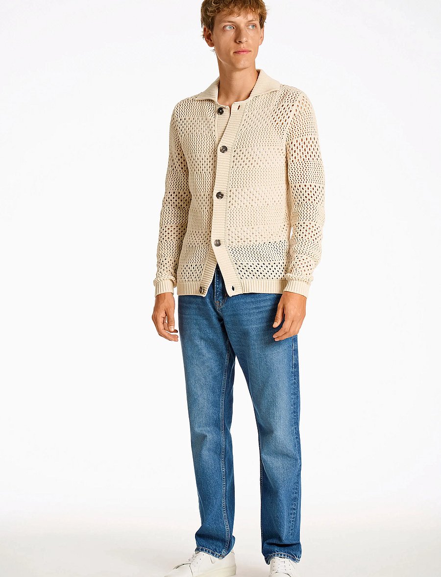 Lindbergh - Crochet cardigan - cardigans - pearl white - 4