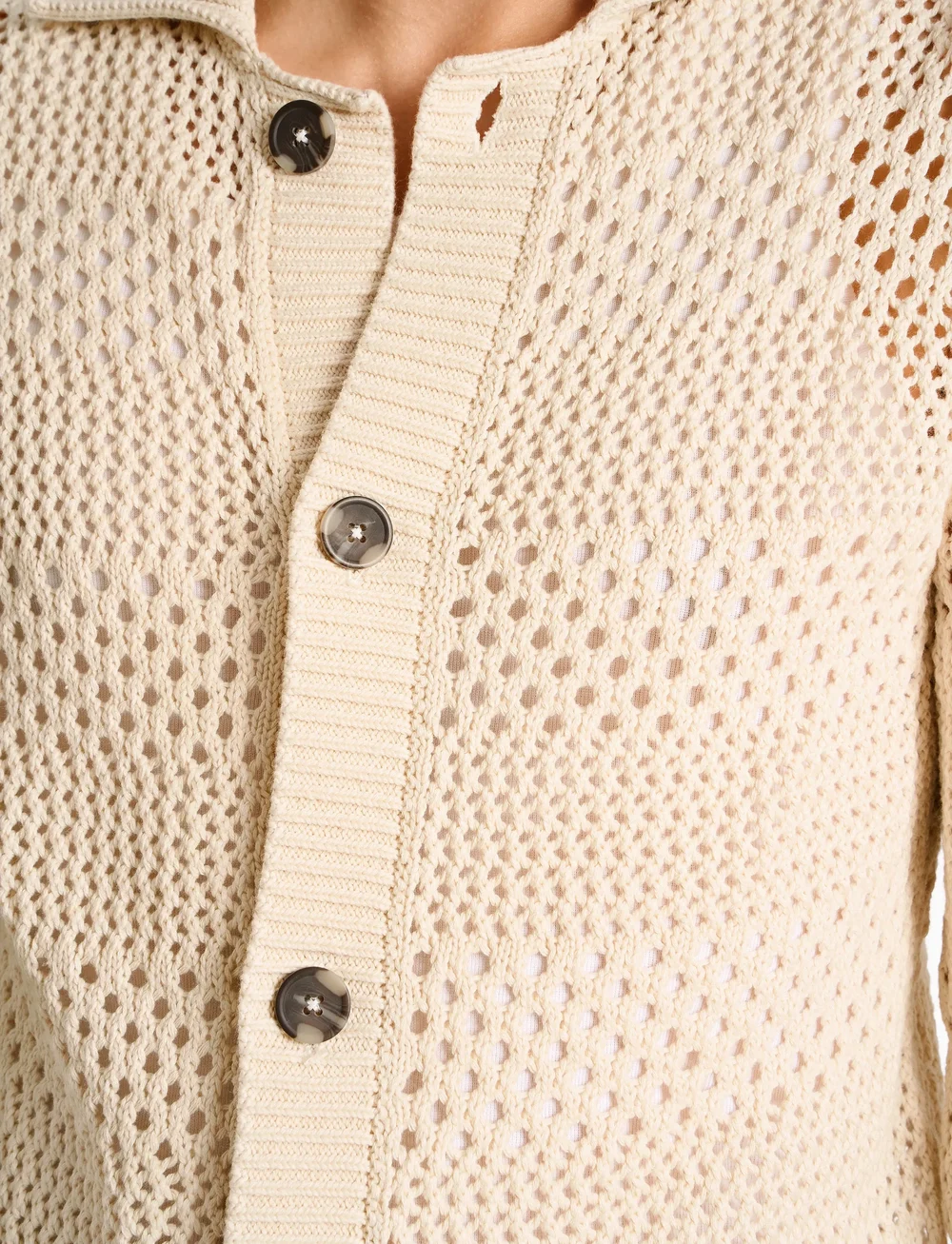 Lindbergh - Crochet cardigan - cardigans - pearl white - 5