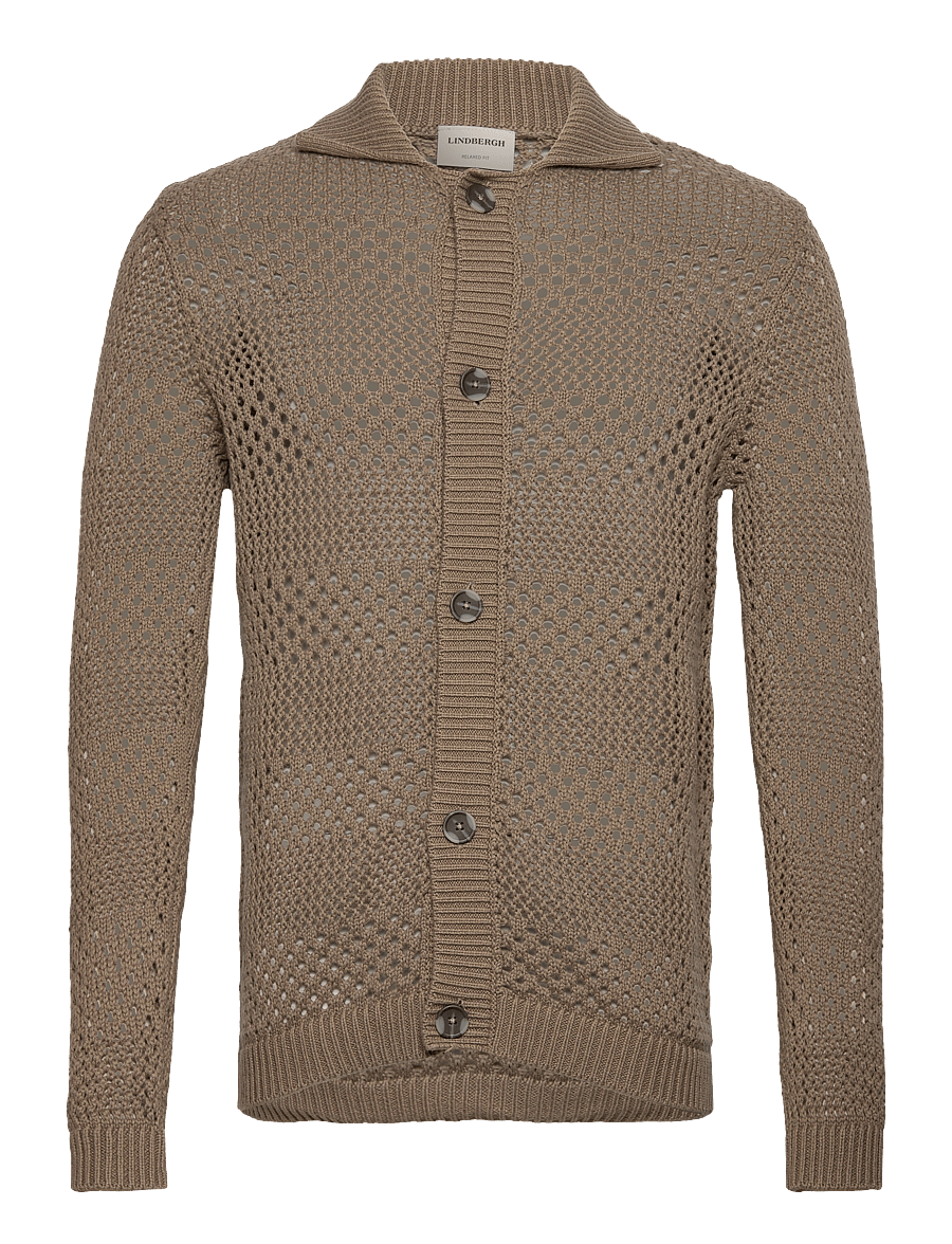 Lindbergh - Crochet cardigan - strickjacken - stone - 1