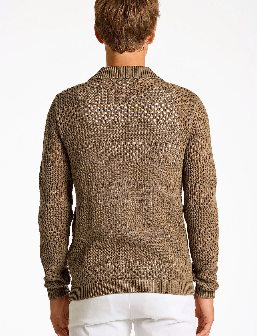 Lindbergh - Crochet cardigan - strickjacken - stone - 3