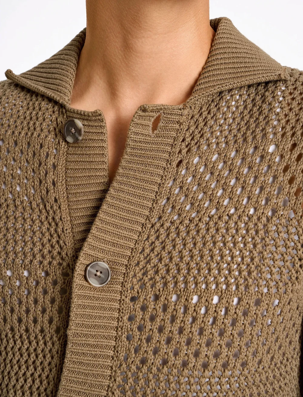 Lindbergh - Crochet cardigan - cardigans - stone - 5