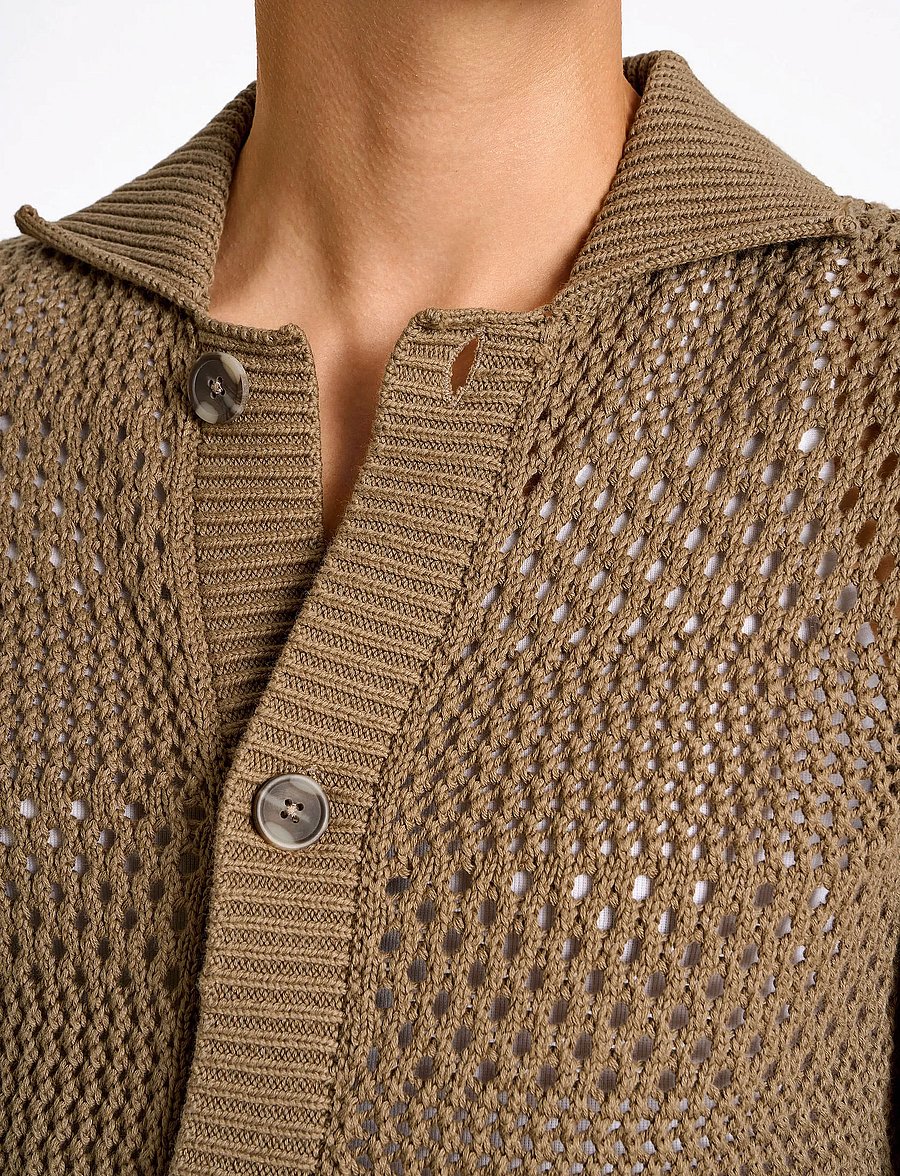 Lindbergh - Crochet cardigan - strickjacken - stone - 5