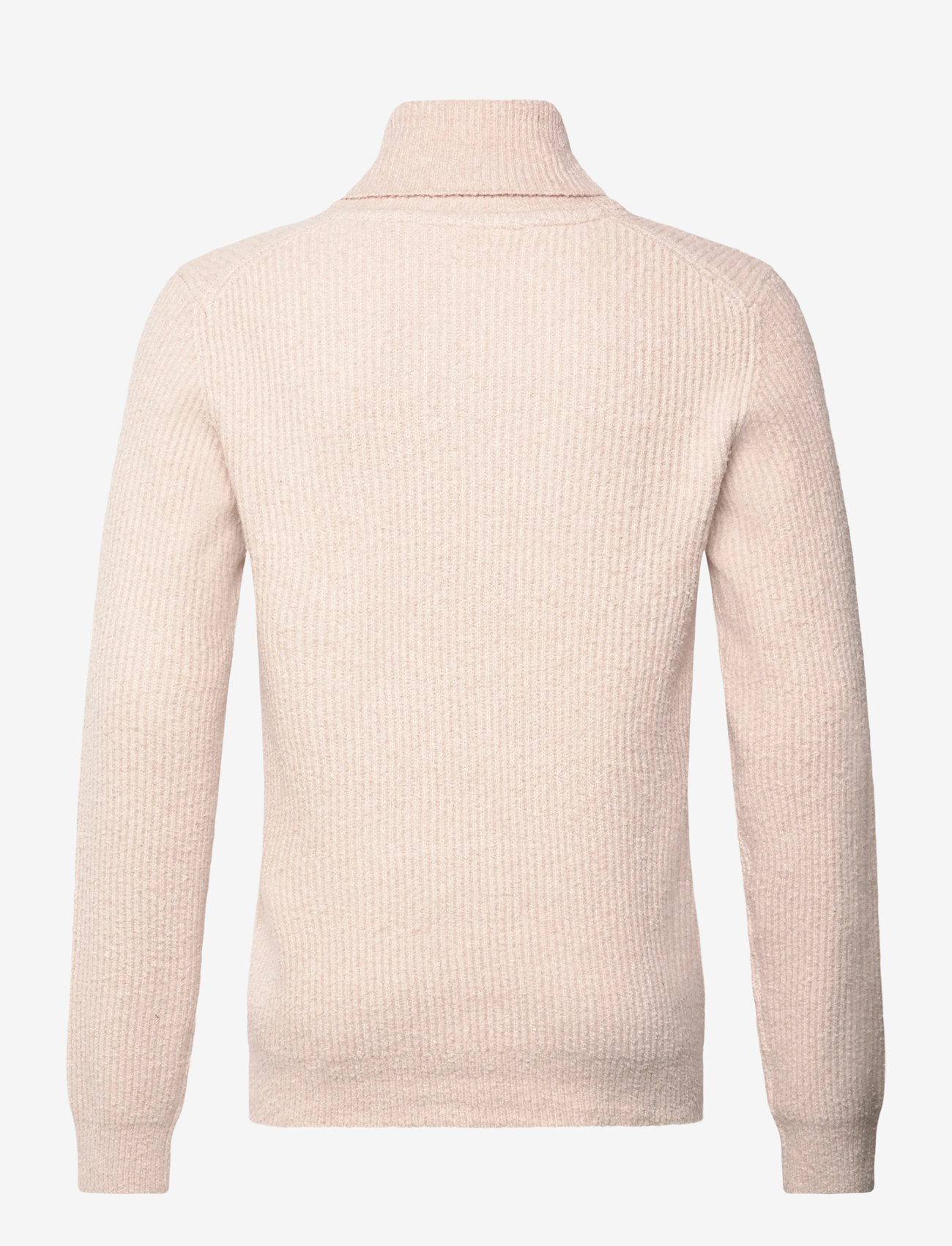 Lindbergh - Shawlcollar lambswoollook knit - v-necks - stone mel - 1