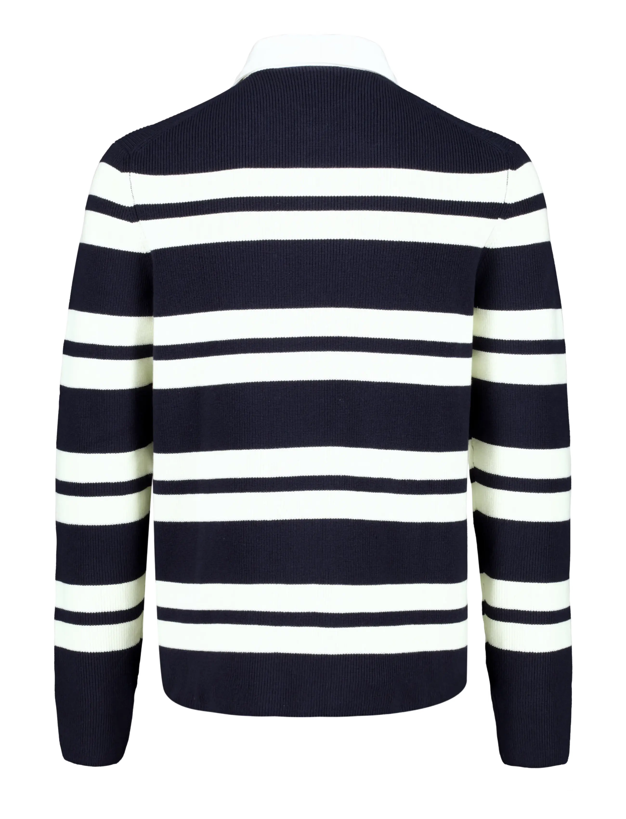 Lindbergh - Knitted striped L/S rugby shirt - navy - 1