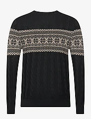 Lindbergh - Jaquard cable o-neck sweater - rundhals - black - 1