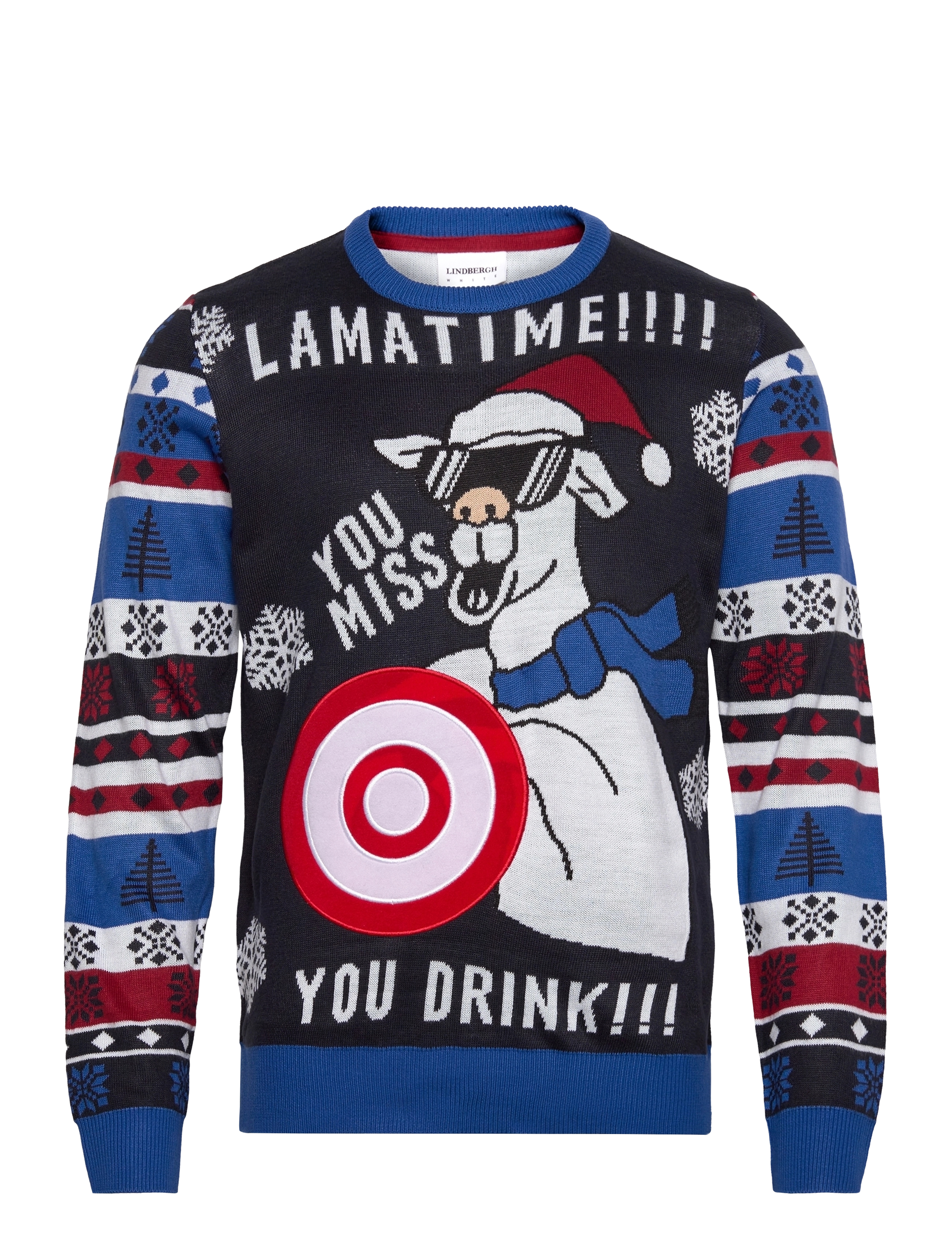 LINDBERGH Interactive Xmas Knit Navy - S - Herren