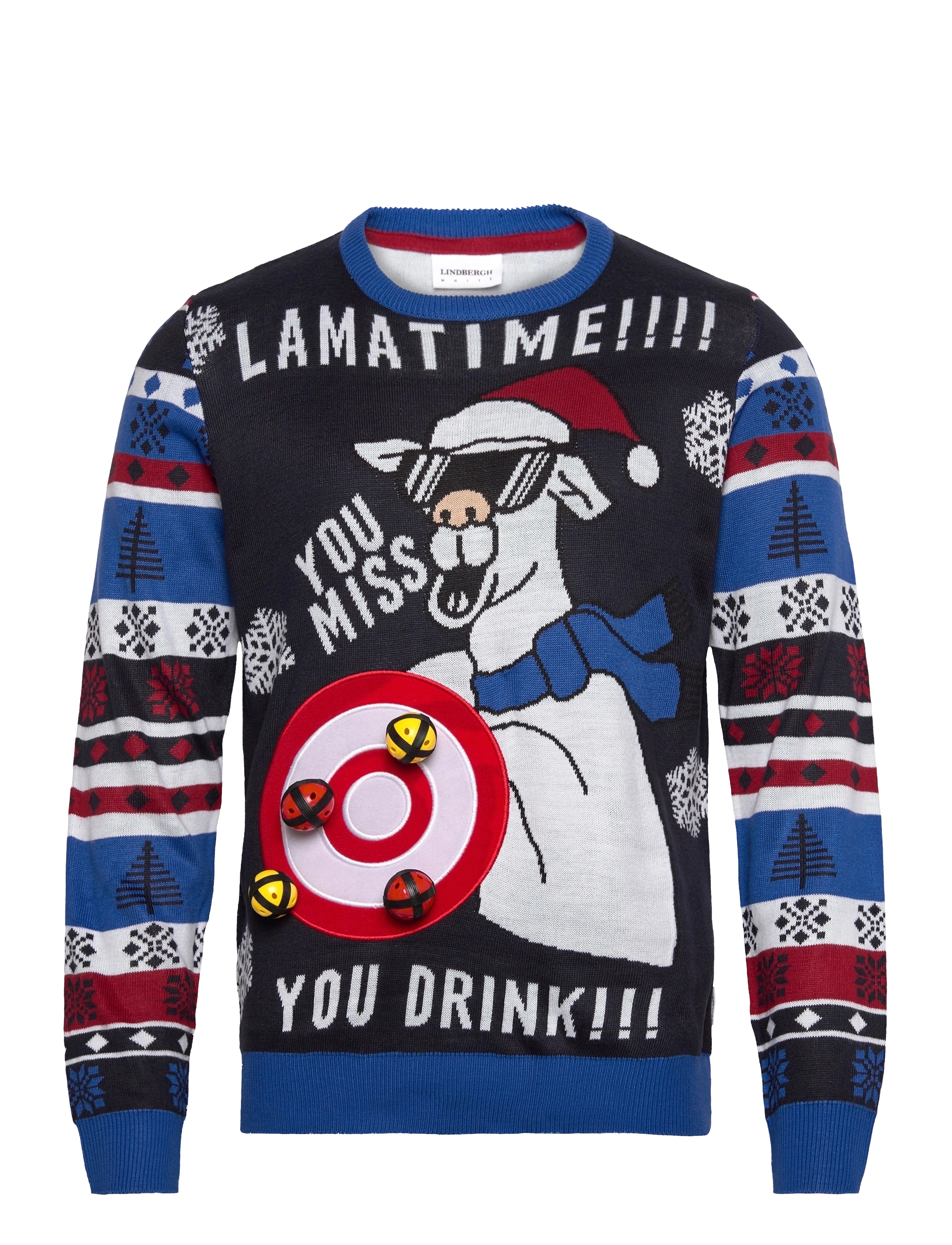 Lindbergh - Interactive xmas knit - perusneuleet - dk navy - 2
