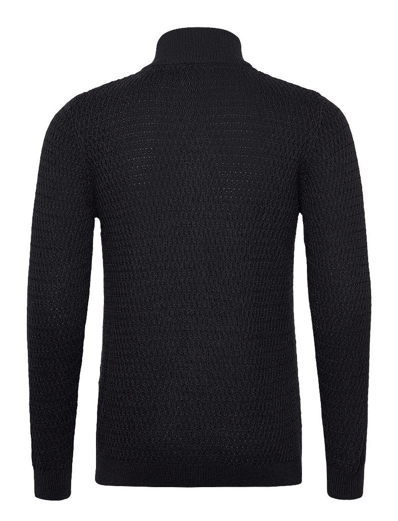 Lindbergh - Zip through structure cardigan - pullover mit durchgehendem reißverschluss - dk navy mel - 1