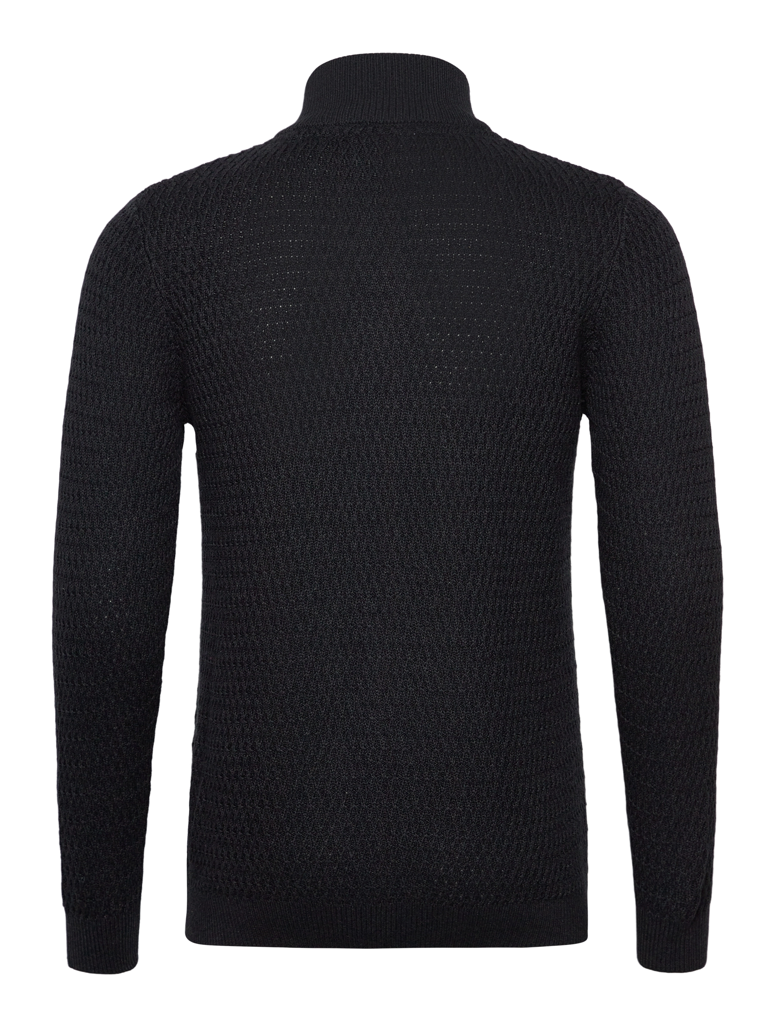 Lindbergh - Zip through structure cardigan - fullzip strik - dk navy mel - 1