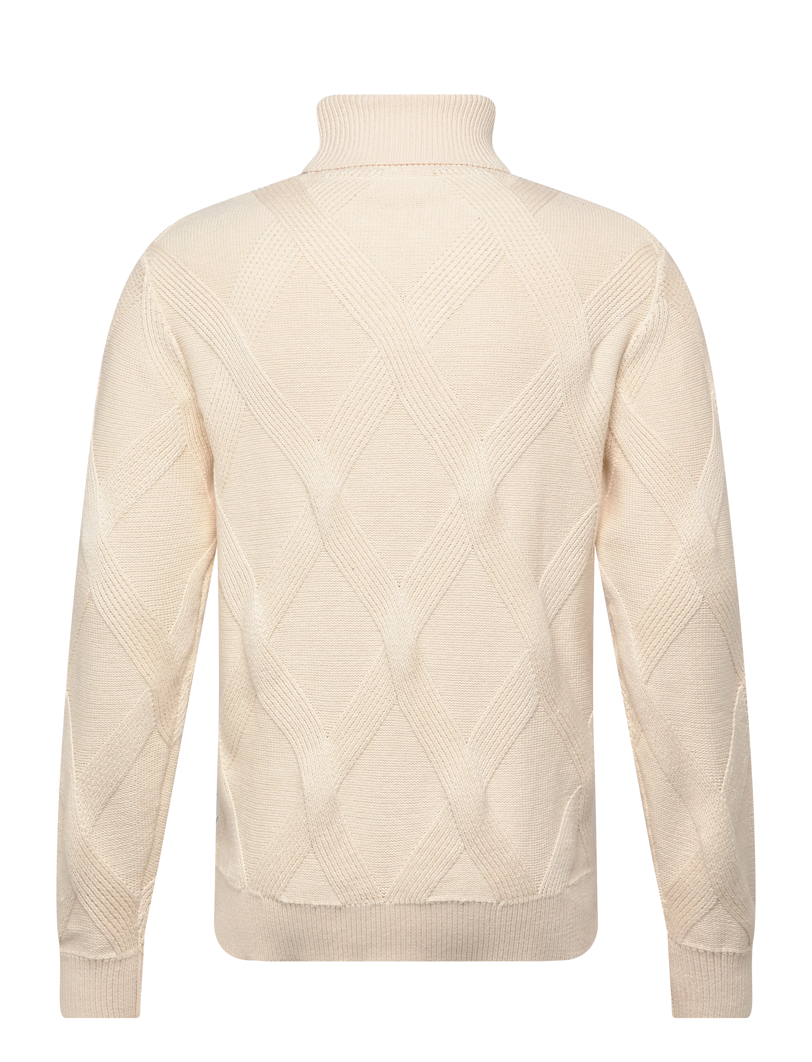 Lindbergh - Rolled neck structure knit - poolokaulus - off white - 1