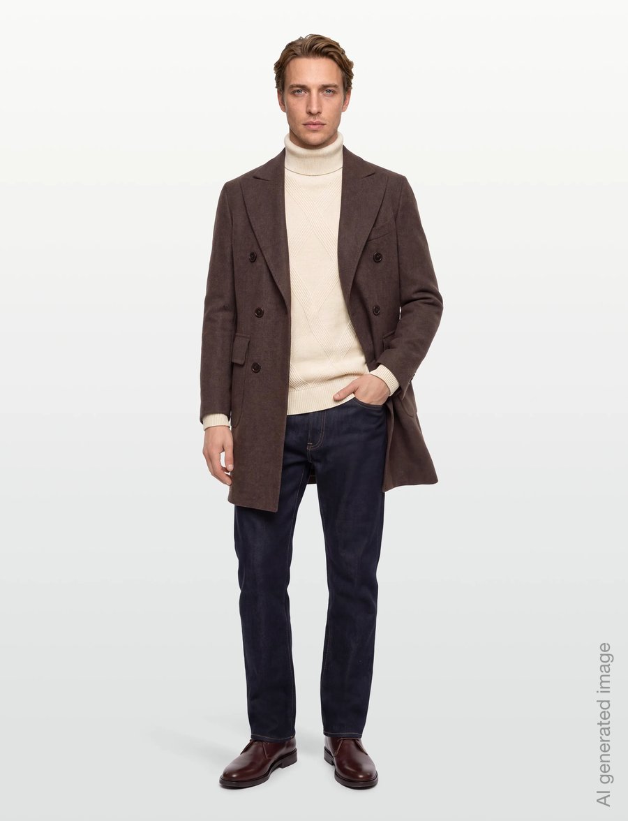 Lindbergh - Rolled neck structure knit - turtlenecks - off white - 0