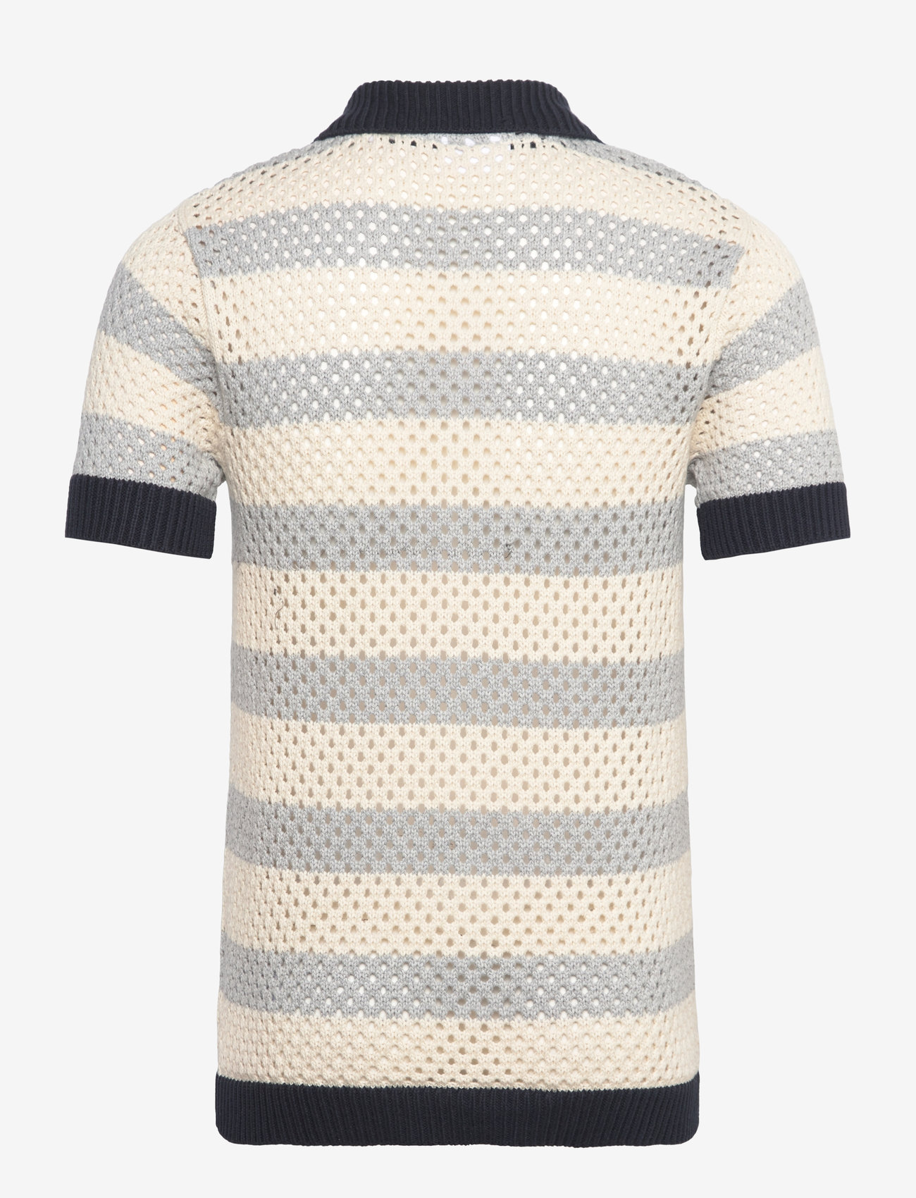 Lindbergh - Crochet S/S cardigan - kortærmede skjorter - grey mel - 2