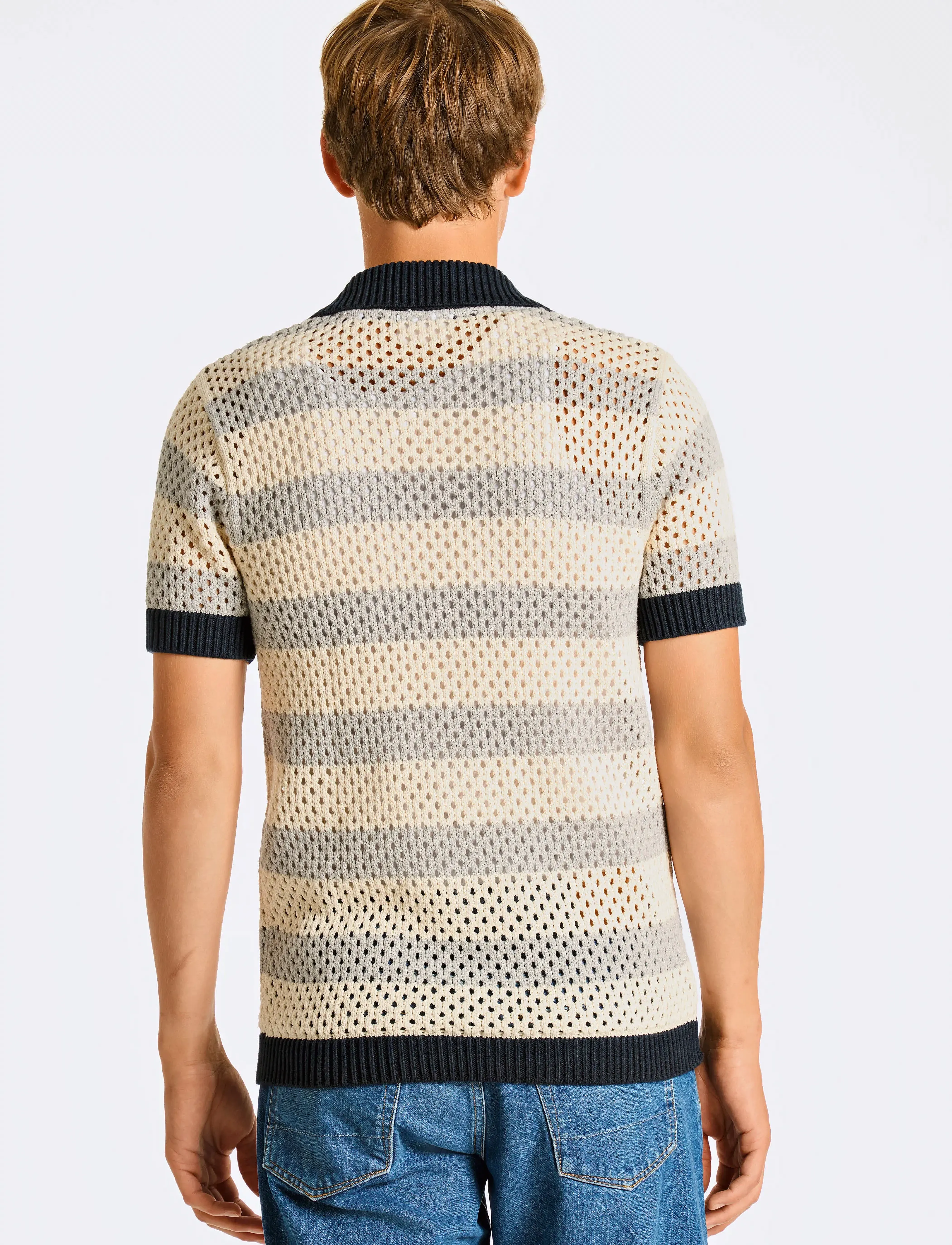 Lindbergh - Crochet S/S cardigan - krótki rękaw - grey mel - 3