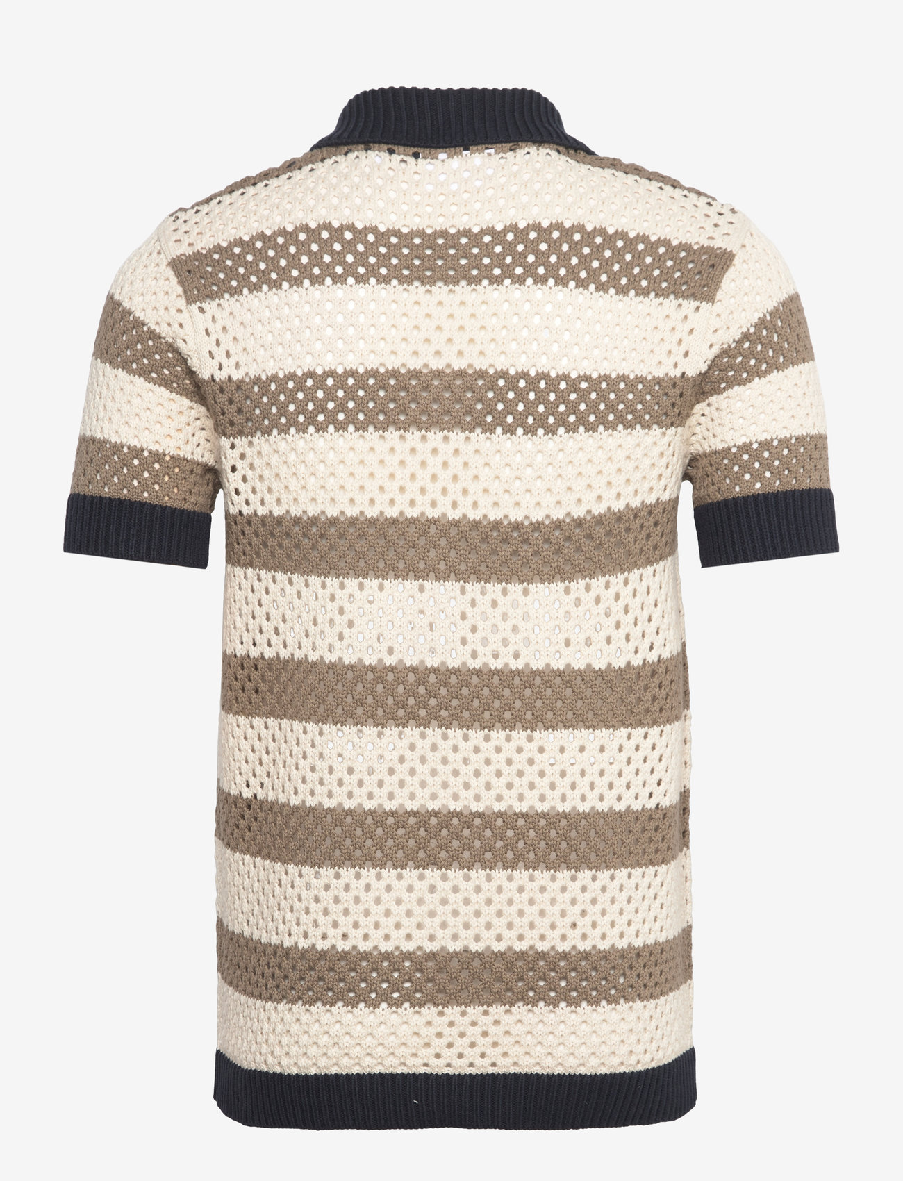 Lindbergh - Crochet S/S cardigan - kortærmede skjorter - stone - 2