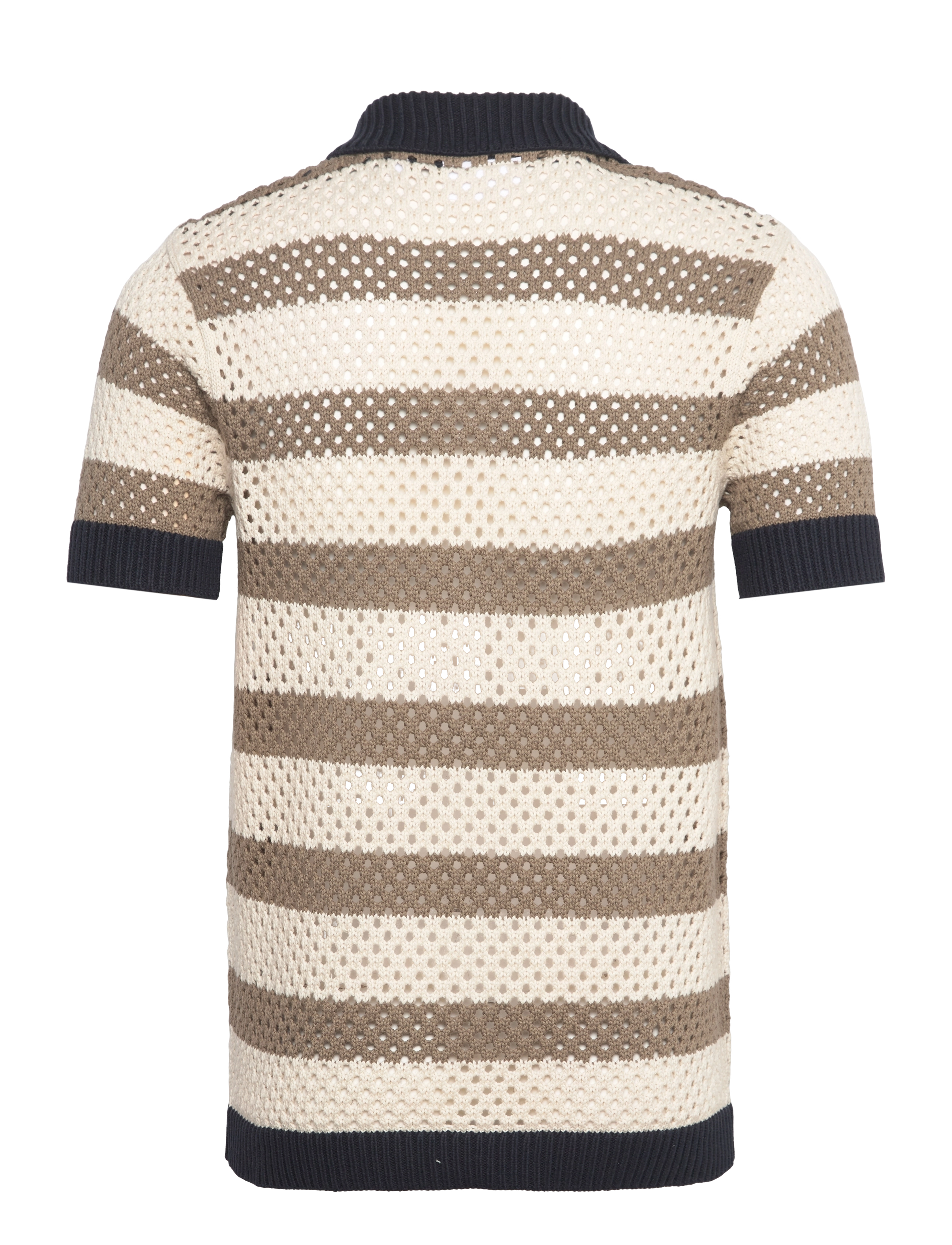 Lindbergh - Crochet S/S cardigan - kortärmade skjortor - stone - 2