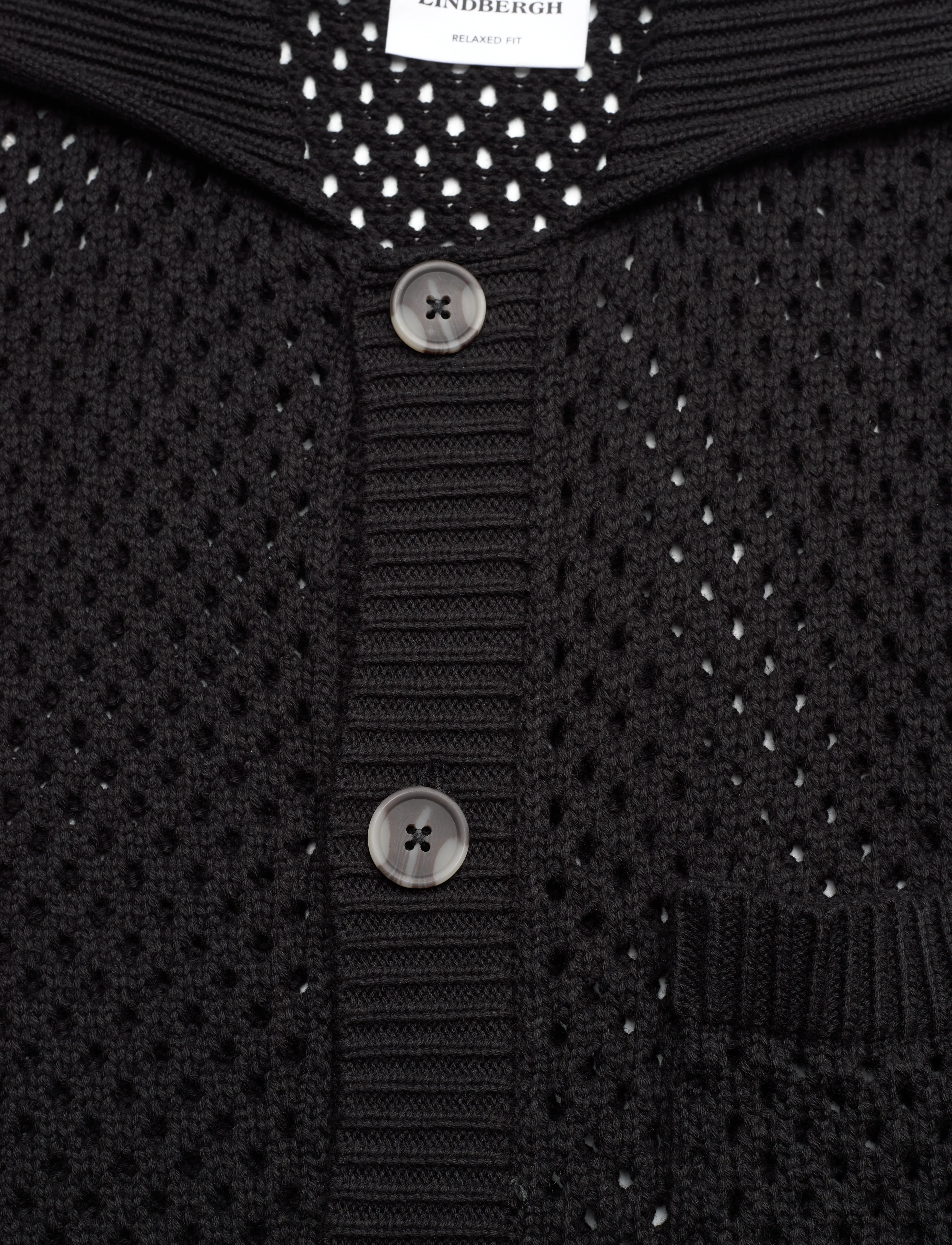 Lindbergh - Chrocet S/S cardigan - kardiganid - black - 2