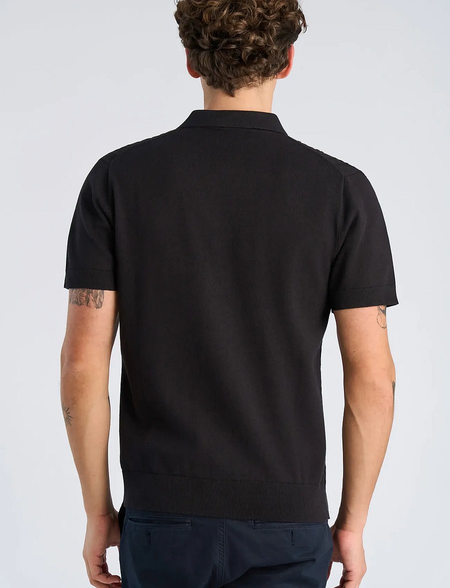 Lindbergh - Knitted S/S cable cardigan - lühikeste varrukatega särgid - black - 4