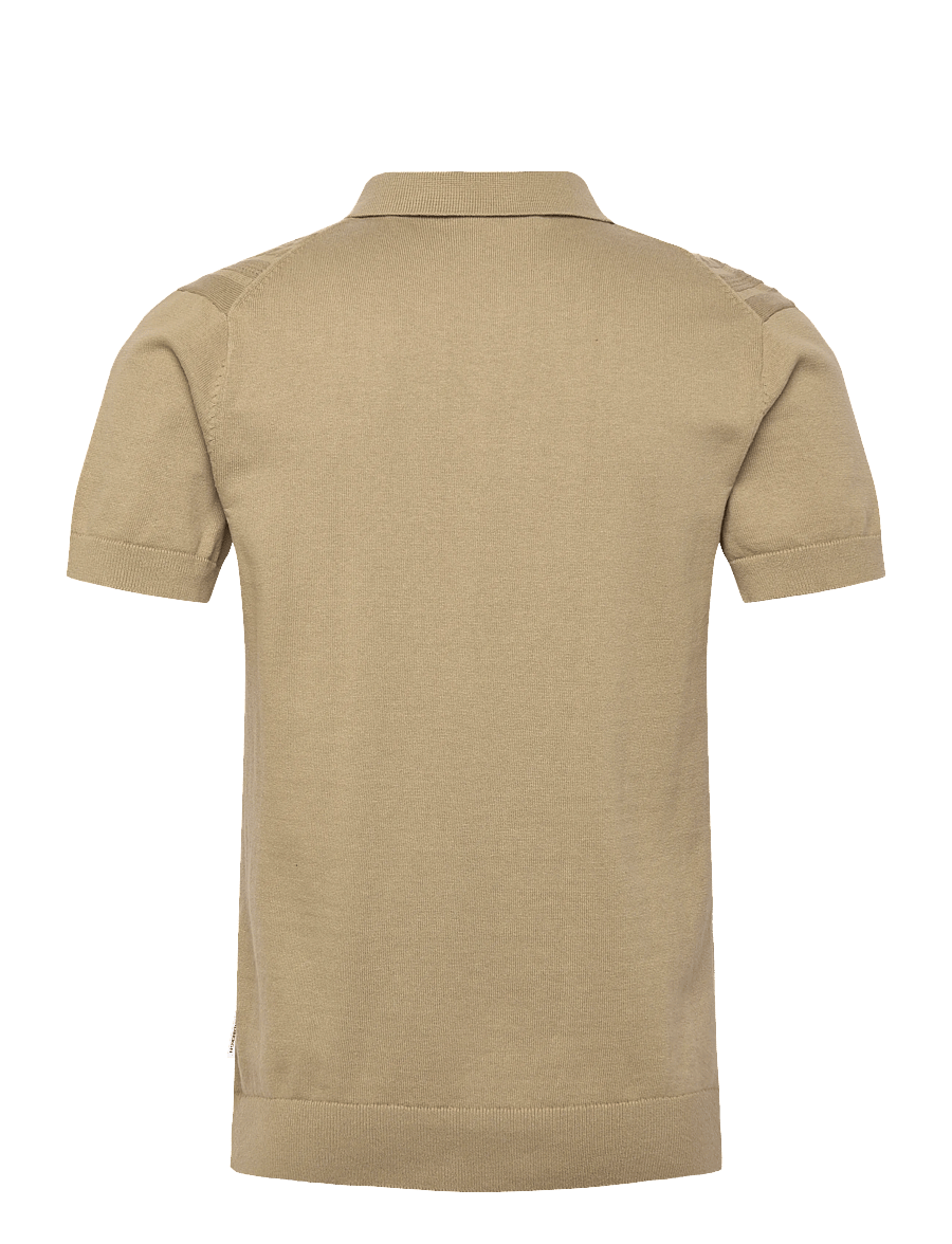 Lindbergh - Knitted S/S cable cardigan - short-sleeved shirts - dusty green - 2