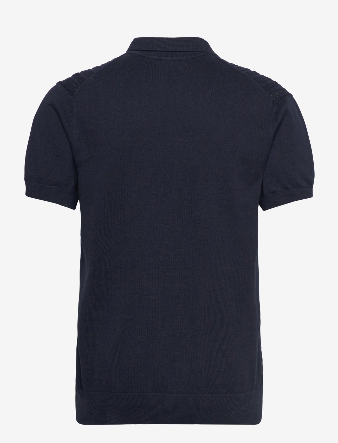 Lindbergh - Knitted S/S cable cardigan - kortærmede skjorter - navy - 1