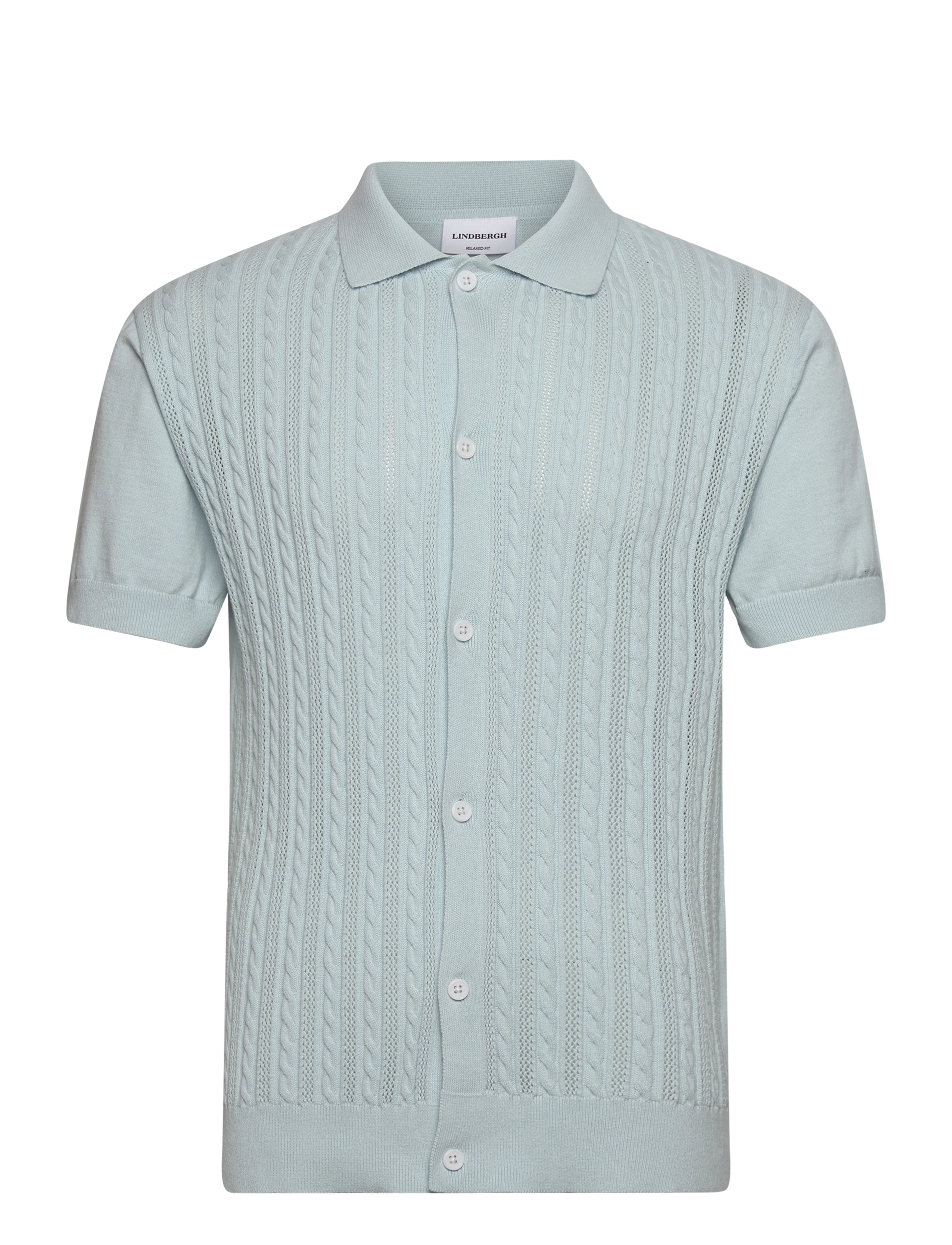 LINDBERGH Strick S/S Cable Cardigan Blau - XL - Herren