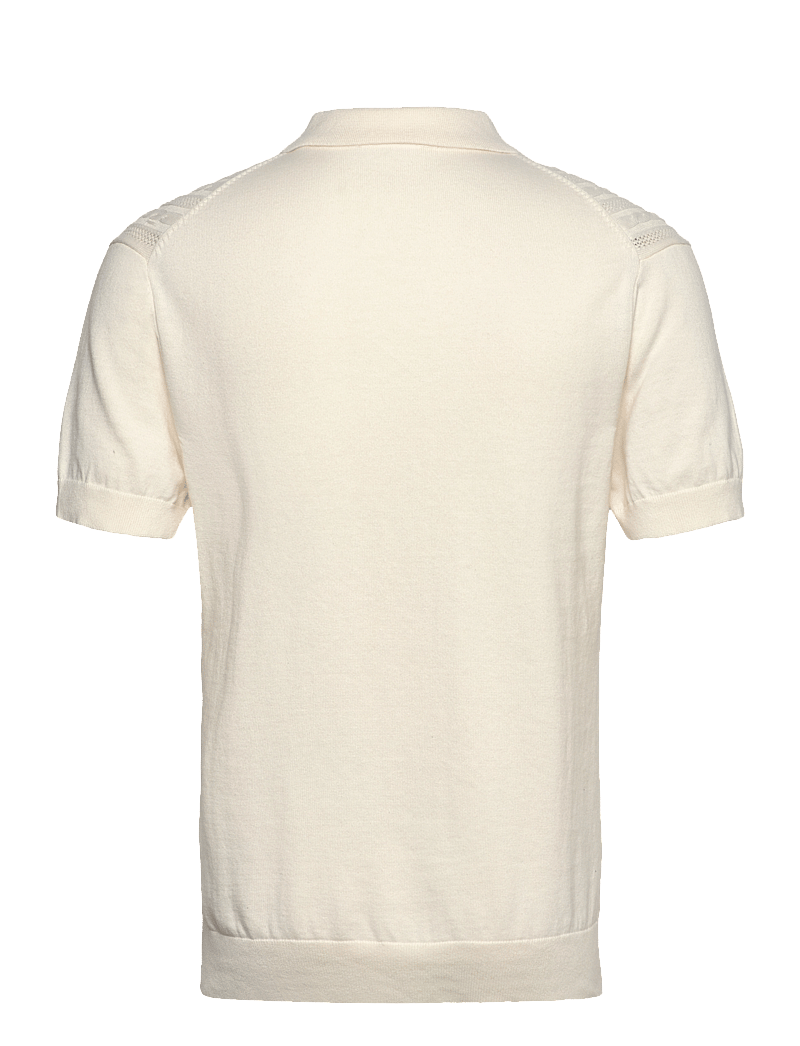 Lindbergh - Knitted S/S cable cardigan - kurzarmhemden - pearl white - 1