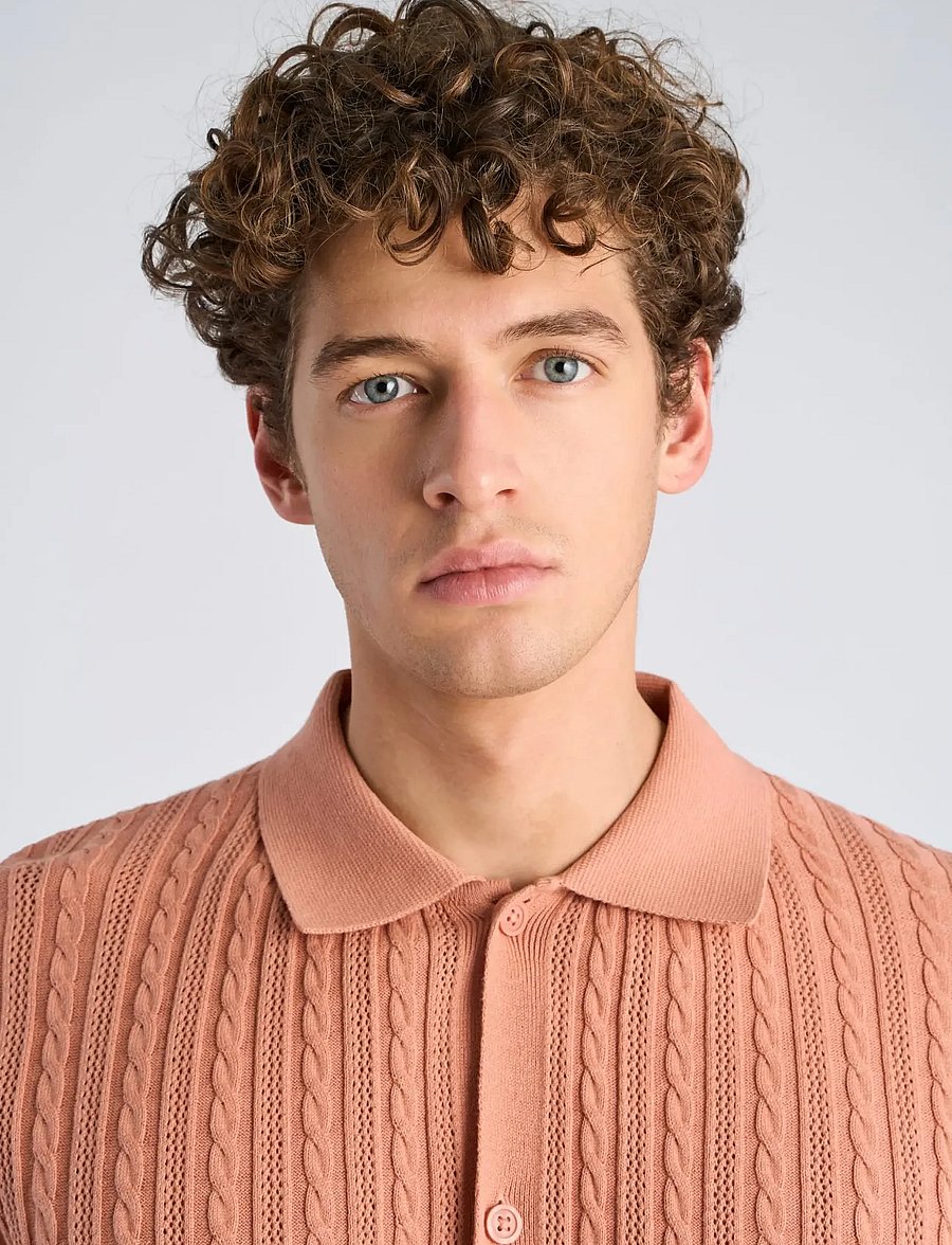 Lindbergh - Knitted S/S cable cardigan - kortærmede skjorter - rose - 5