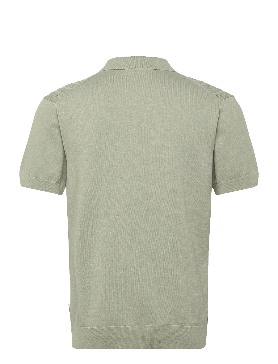 Lindbergh - Knitted S/S cable cardigan - kortärmade skjortor - sage green - 2