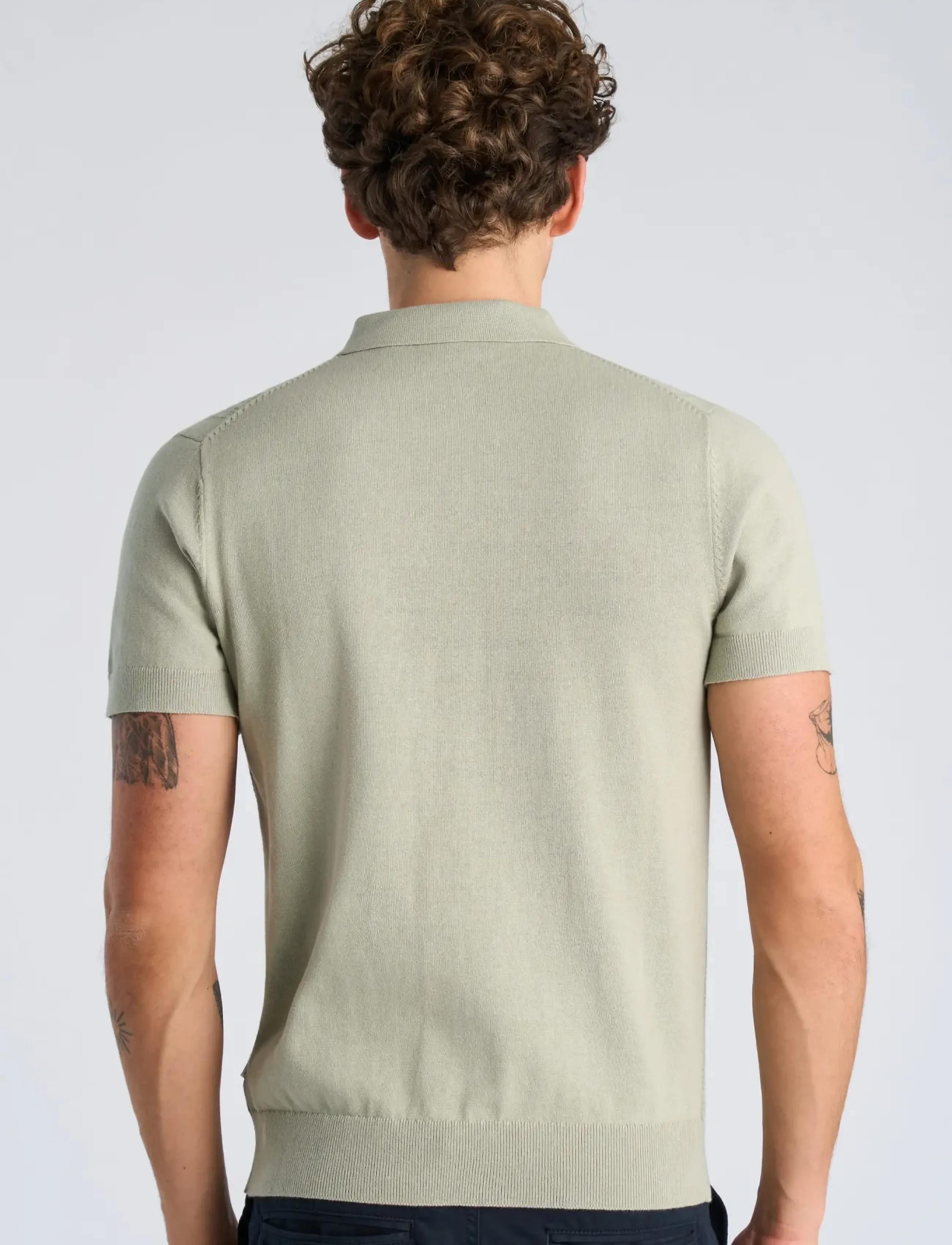 Lindbergh - Knitted S/S cable cardigan - kurzarmhemden - sage green - 4