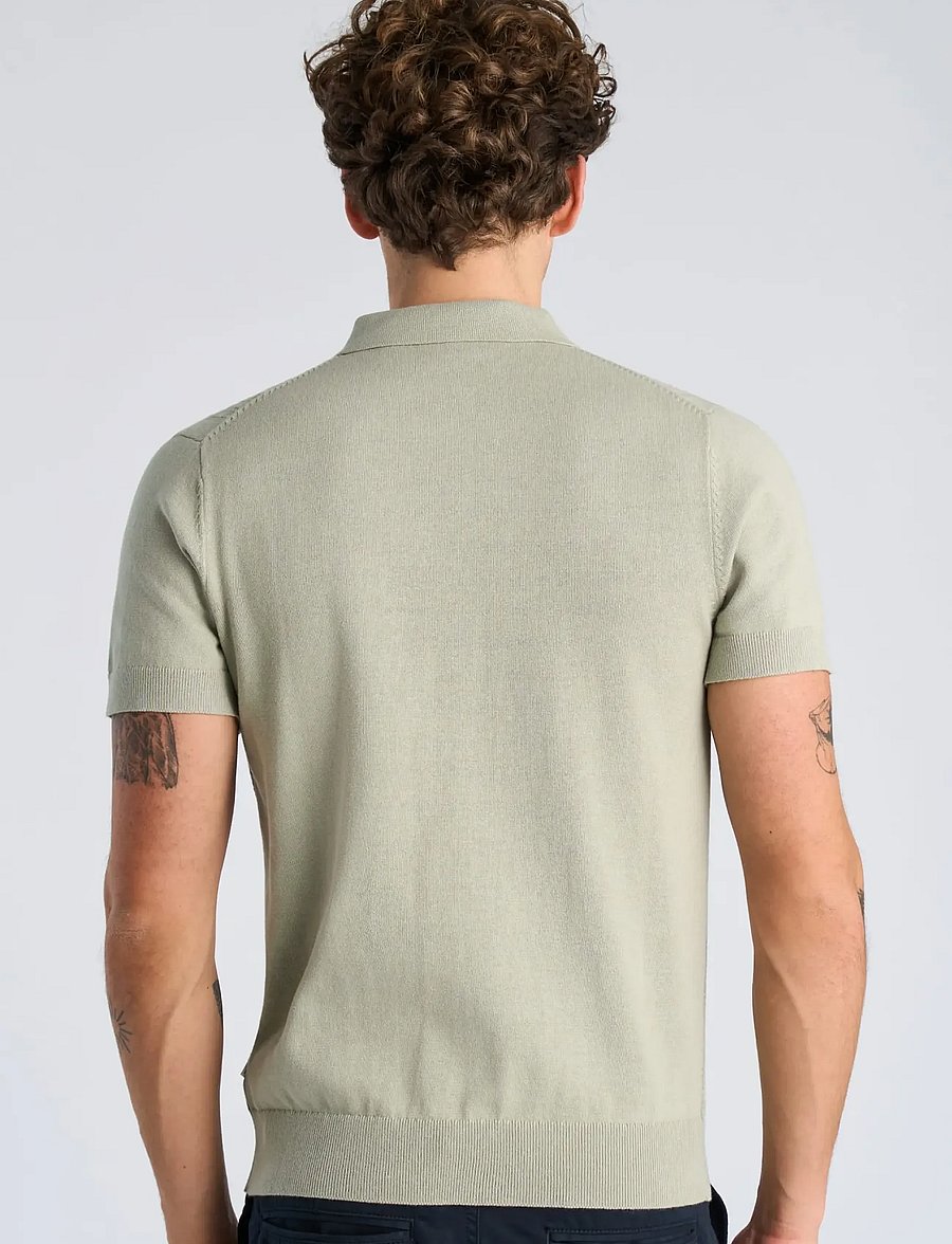 Lindbergh - Knitted S/S cable cardigan - kortärmade skjortor - sage green - 4