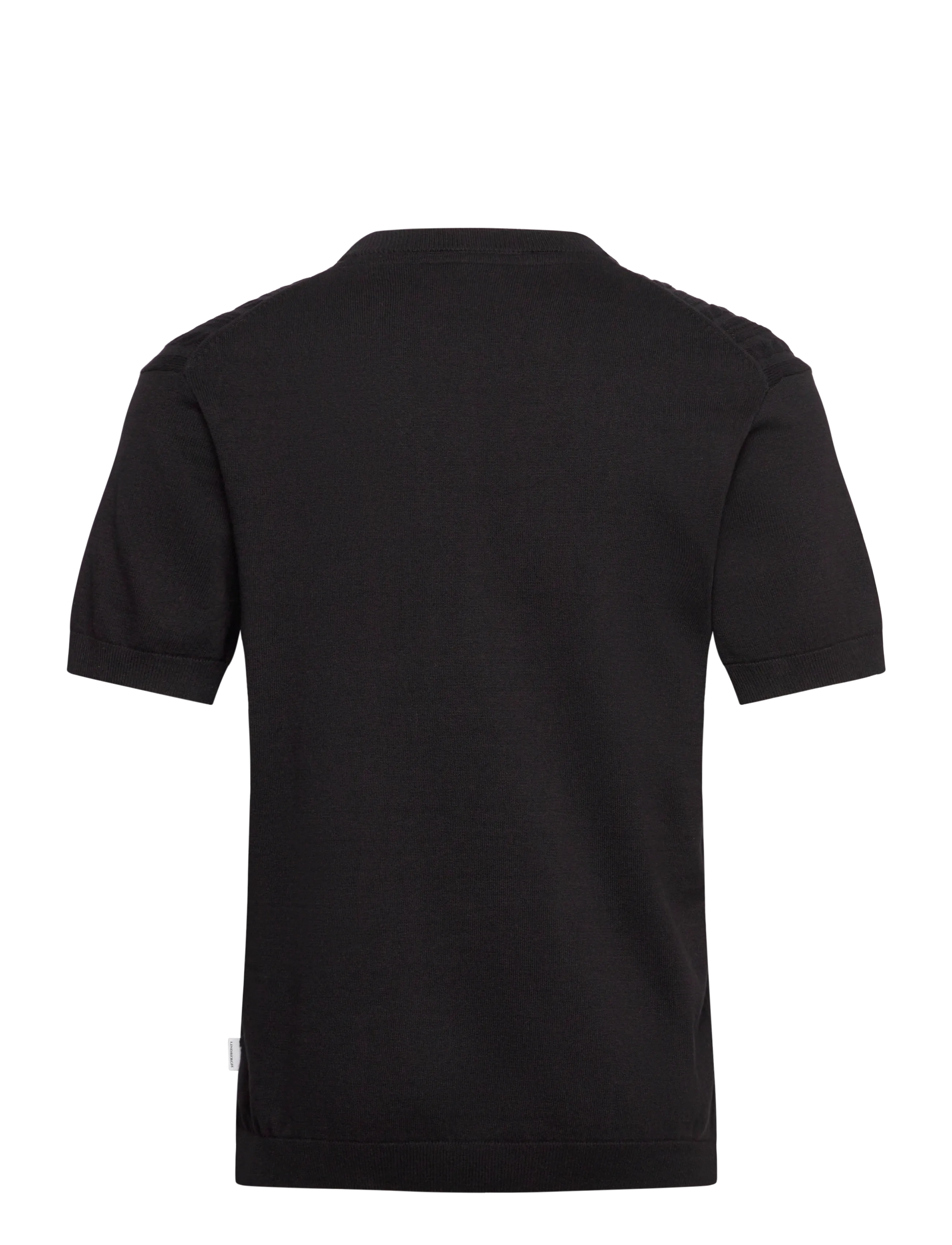 Lindbergh - Knitted S/S o-neck tee - strickmode - black - 2