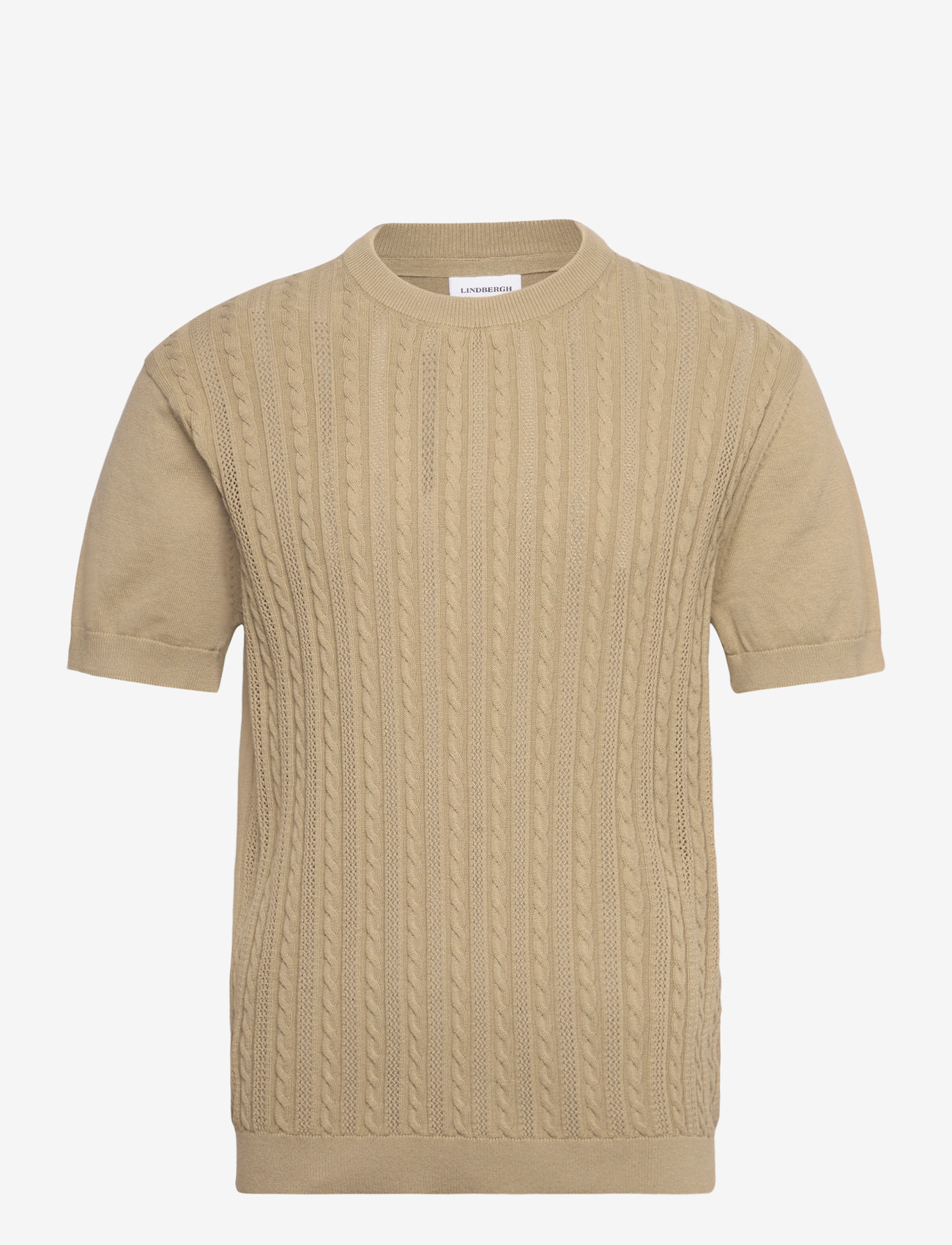 Lindbergh - Knitted S/S o-neck tee - polostrik - dusty green - 1