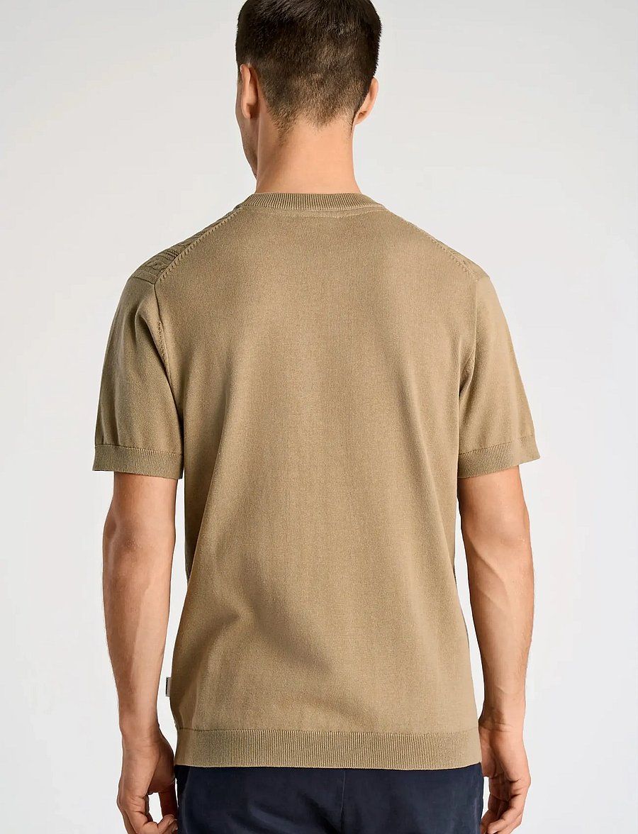Lindbergh - Knitted S/S o-neck tee - polos en tricot - dusty green - 4