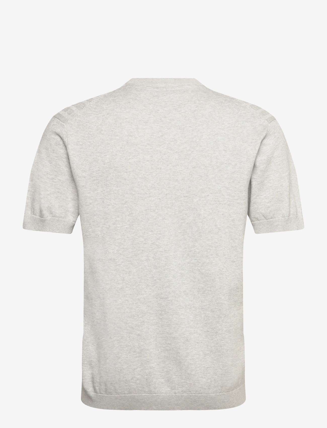 Lindbergh - Knitted S/S o-neck tee - kootud polosärgid - grey mel - 2