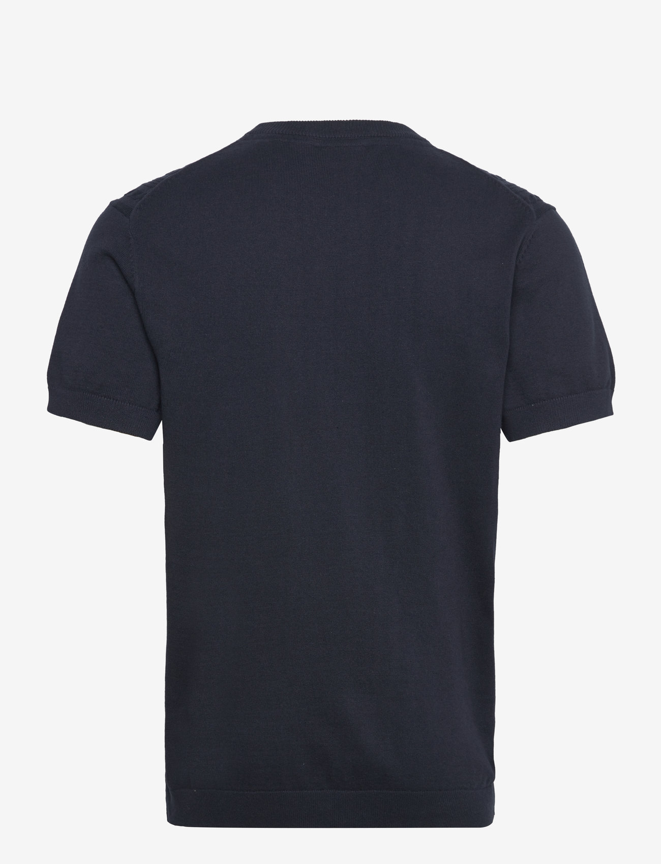 Lindbergh - Knitted S/S o-neck tee - rund hals - navy - 2