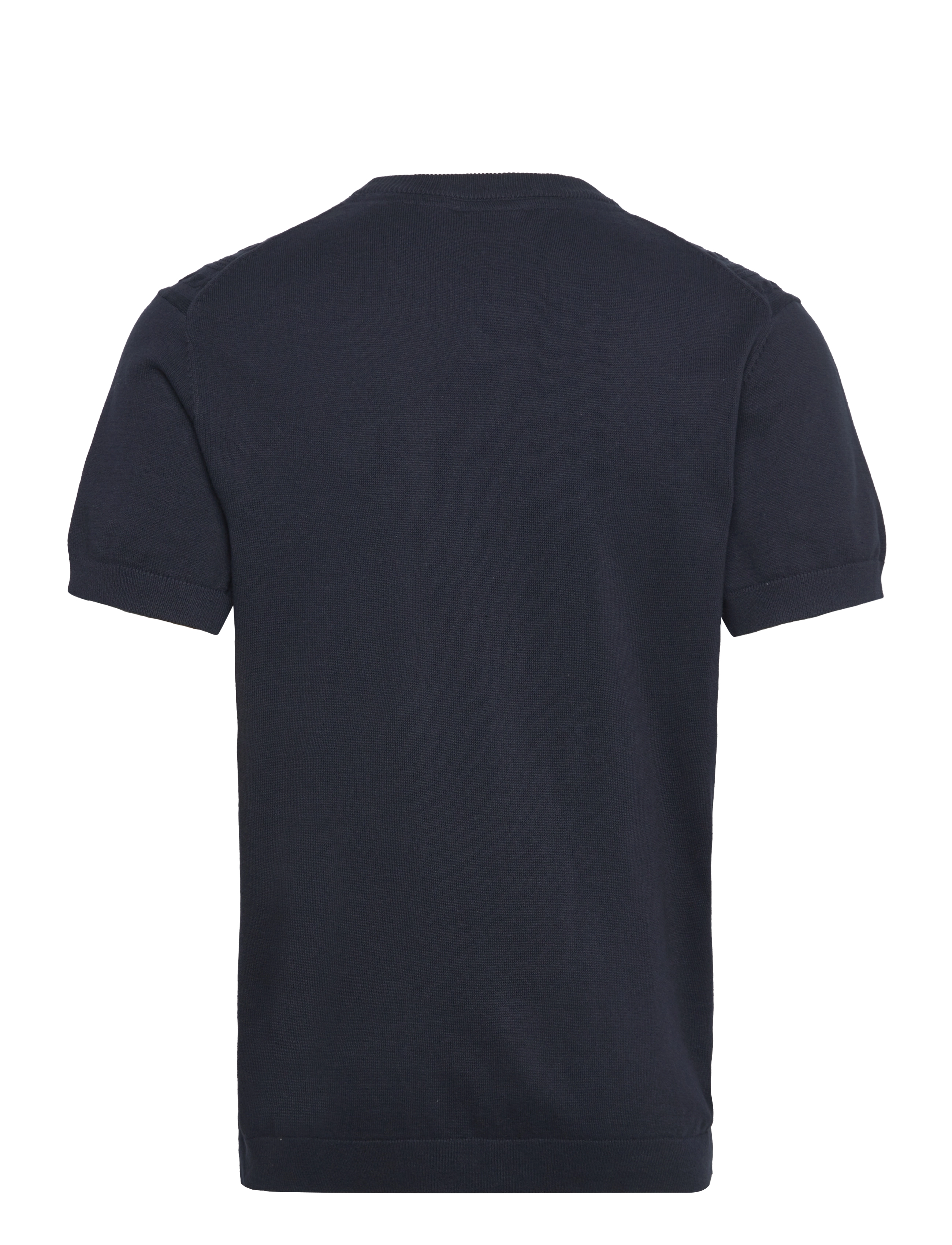Lindbergh - Knitted S/S o-neck tee - geweven polo's - navy - 2