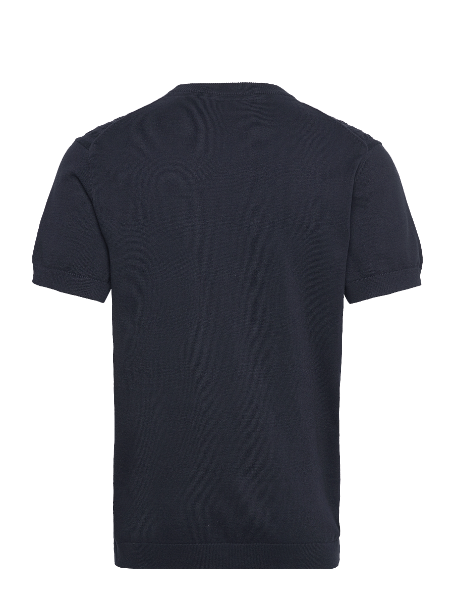 Lindbergh - Knitted S/S o-neck tee - gestrickte polohemden - navy - 2