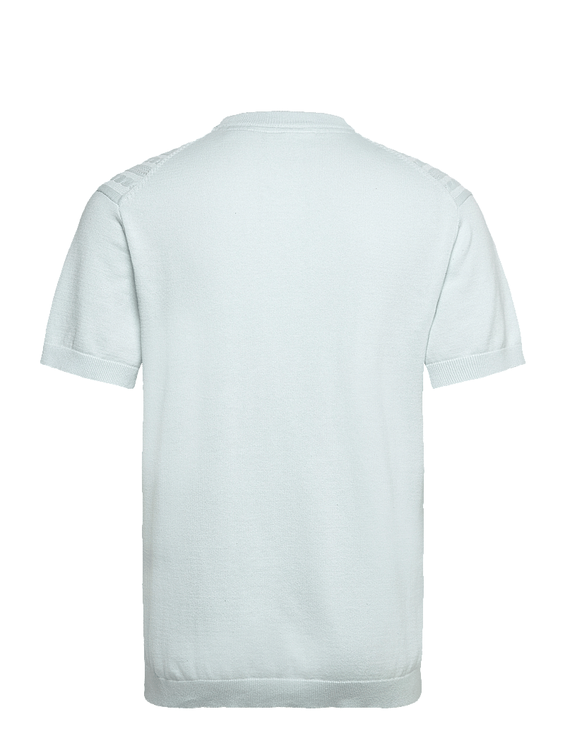 Lindbergh - Knitted S/S o-neck tee - trikotažiniai polo marškinėliai - pastel blue - 2