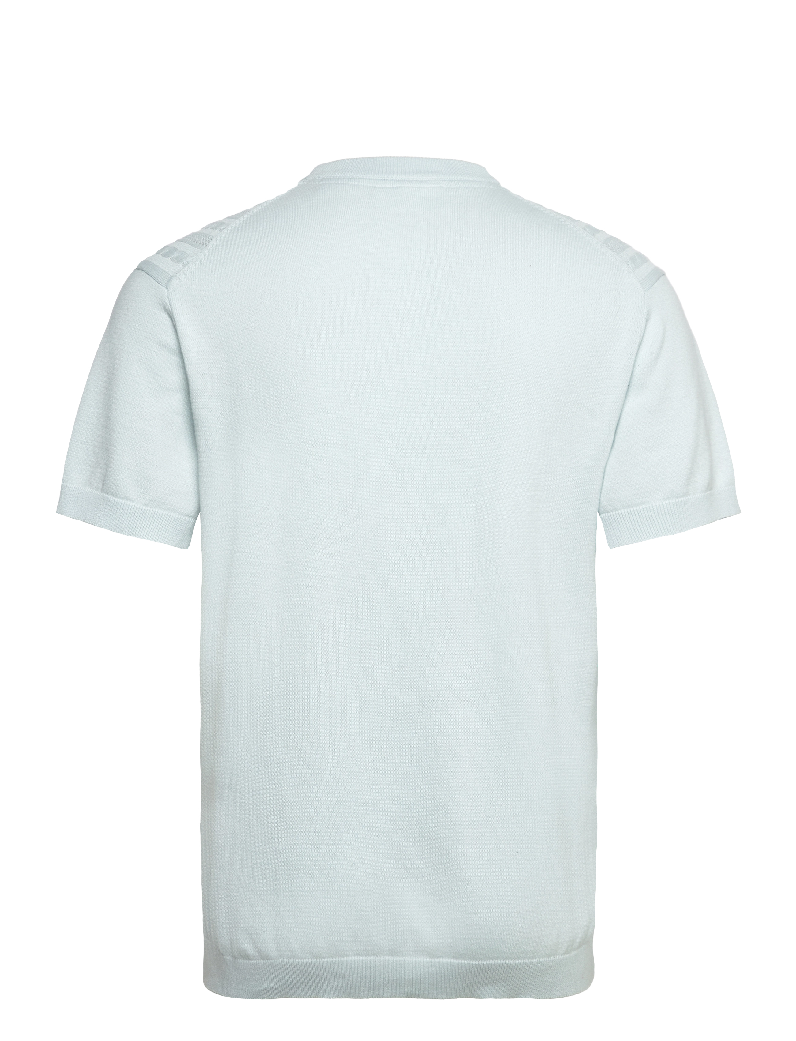 Lindbergh - Knitted S/S o-neck tee - polostrik - pastel blue - 2