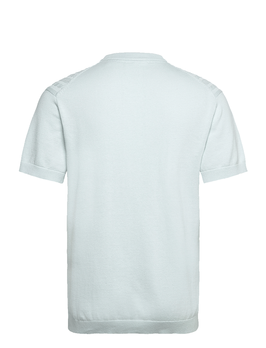 Lindbergh - Knitted S/S o-neck tee - polostrik - pastel blue - 2