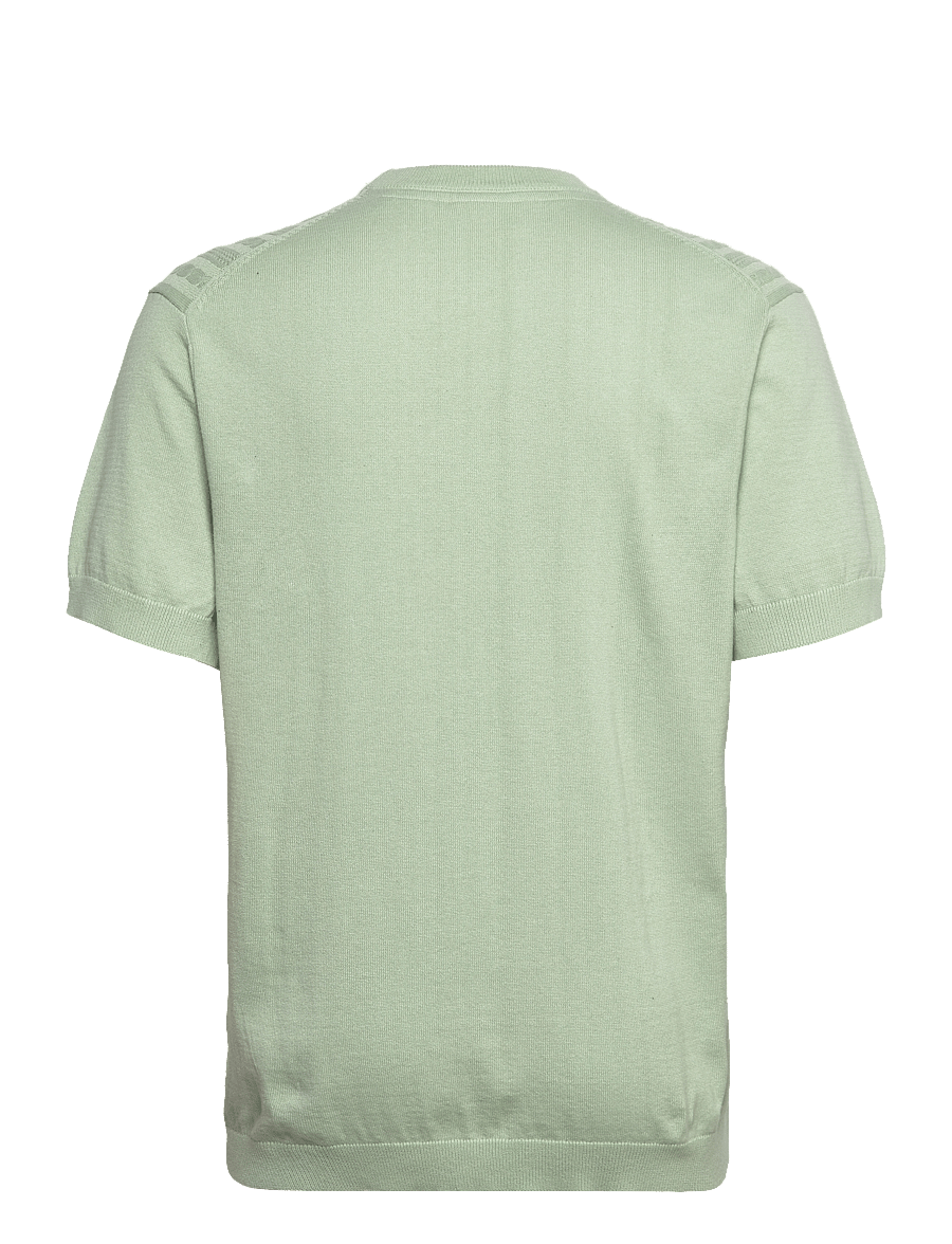 Lindbergh - Knitted S/S o-neck tee - gestrickte polohemden - pastel green - 2