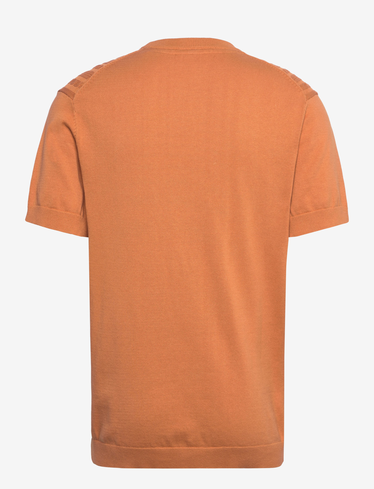 Lindbergh - Knitted S/S o-neck tee - stickade pikéer - peach - 2