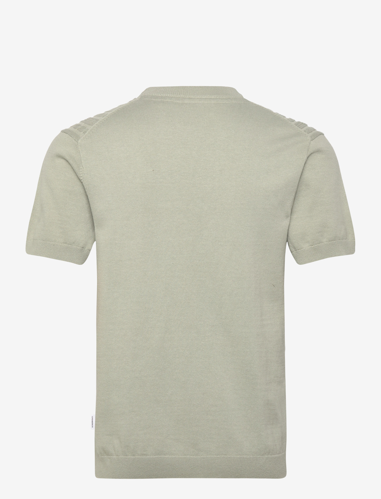 Lindbergh - Knitted S/S o-neck tee - kootud polosärgid - sage green - 2